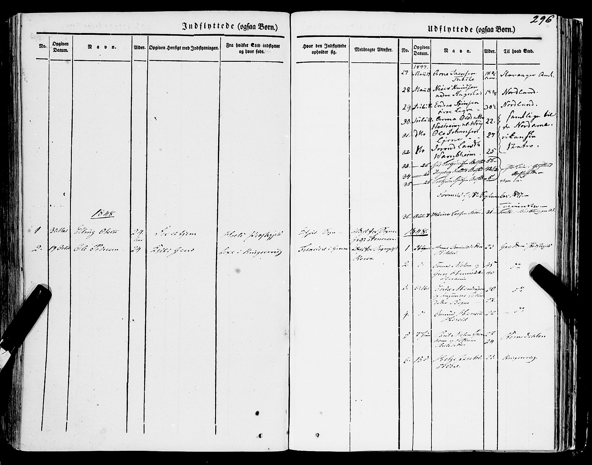 Ulvik sokneprestembete, AV/SAB-A-78801/H/Haa: Parish register (official) no. A 12, 1839-1853, p. 296