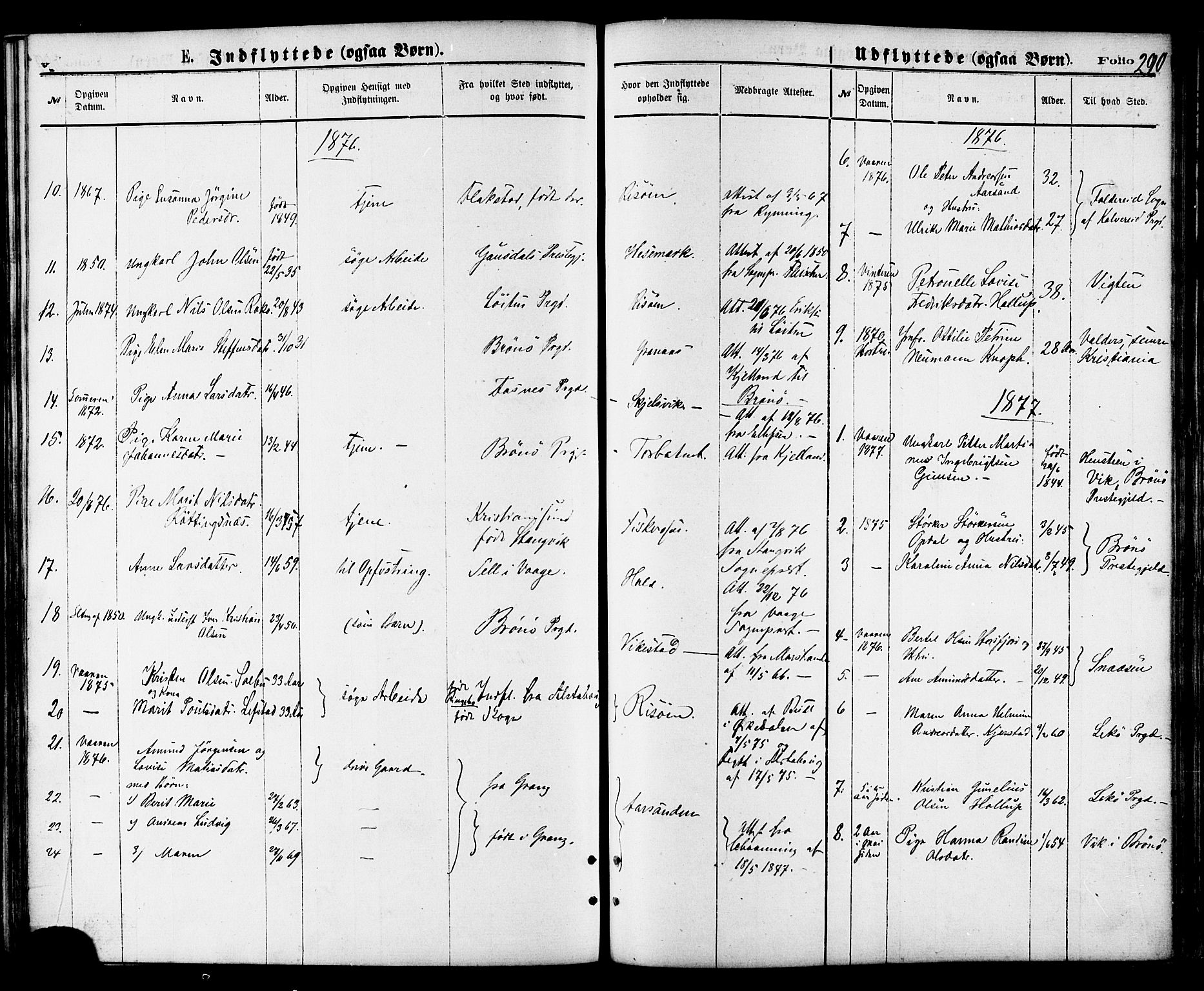 Ministerialprotokoller, klokkerbøker og fødselsregistre - Nordland, AV/SAT-A-1459/810/L0148: Parish register (official) no. 810A09 /1, 1874-1884, p. 290