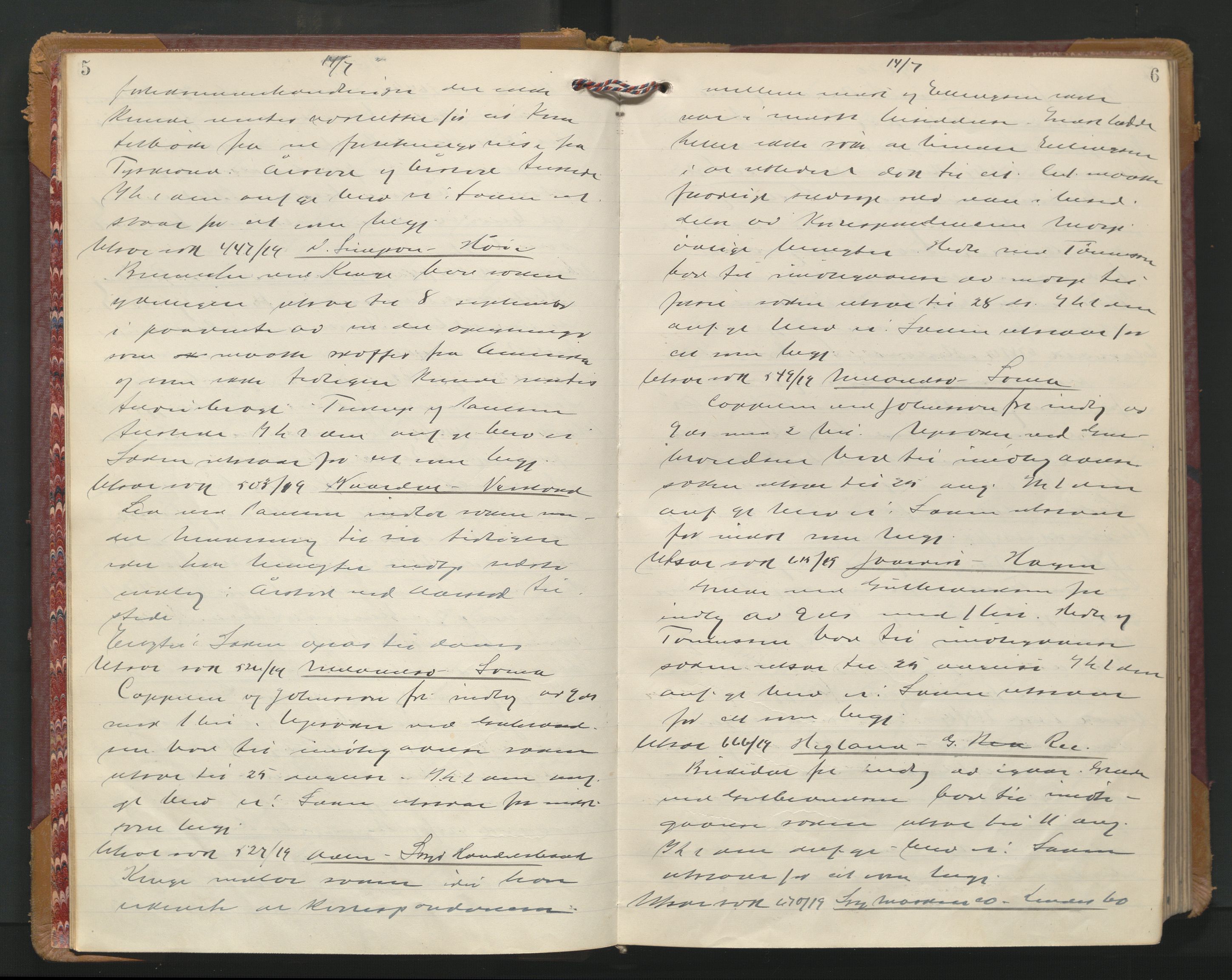 Stavanger byrett, AV/SAST-A-100455/001/3/320/3201BA/L0001: Bytingprotokoll, 1920-1921, p. 5-6
