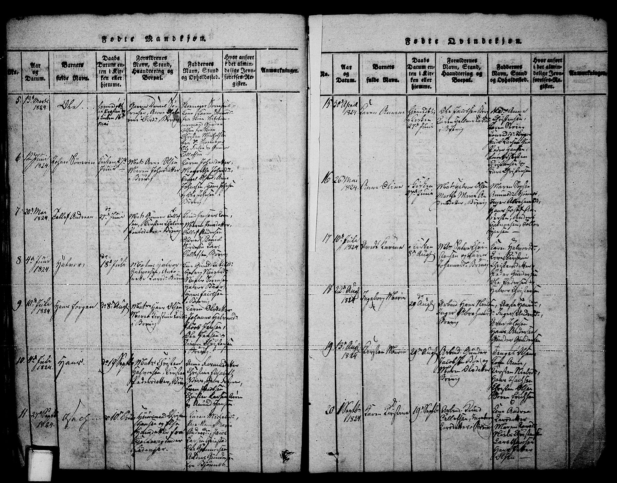 Brevik kirkebøker, SAKO/A-255/F/Fa/L0004: Parish register (official) no. 4, 1814-1846, p. 40
