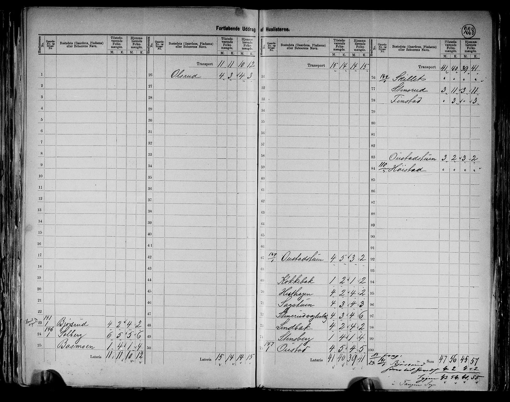 RA, 1891 census for 0417 Stange, 1891, p. 29