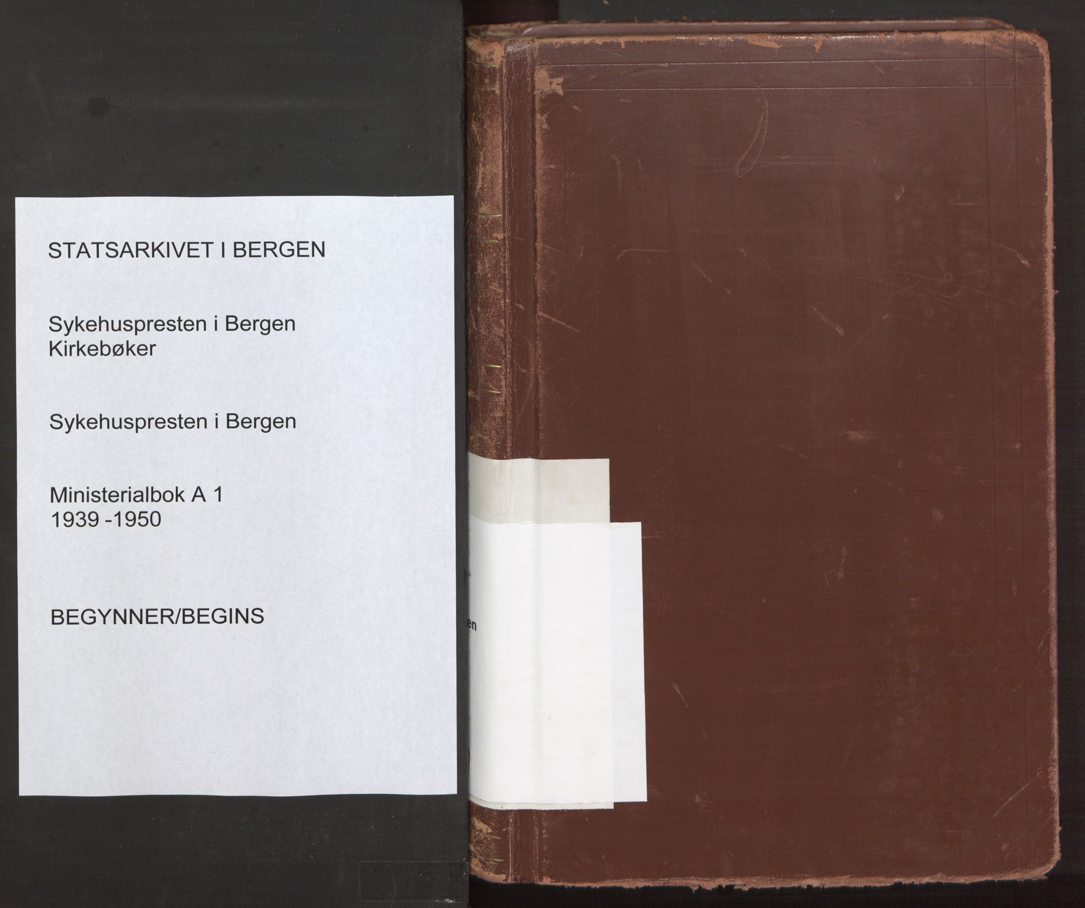 Sykehuspresten i Bergen*, SAB/-: Parish register (official) no. A 1, 1939-1950