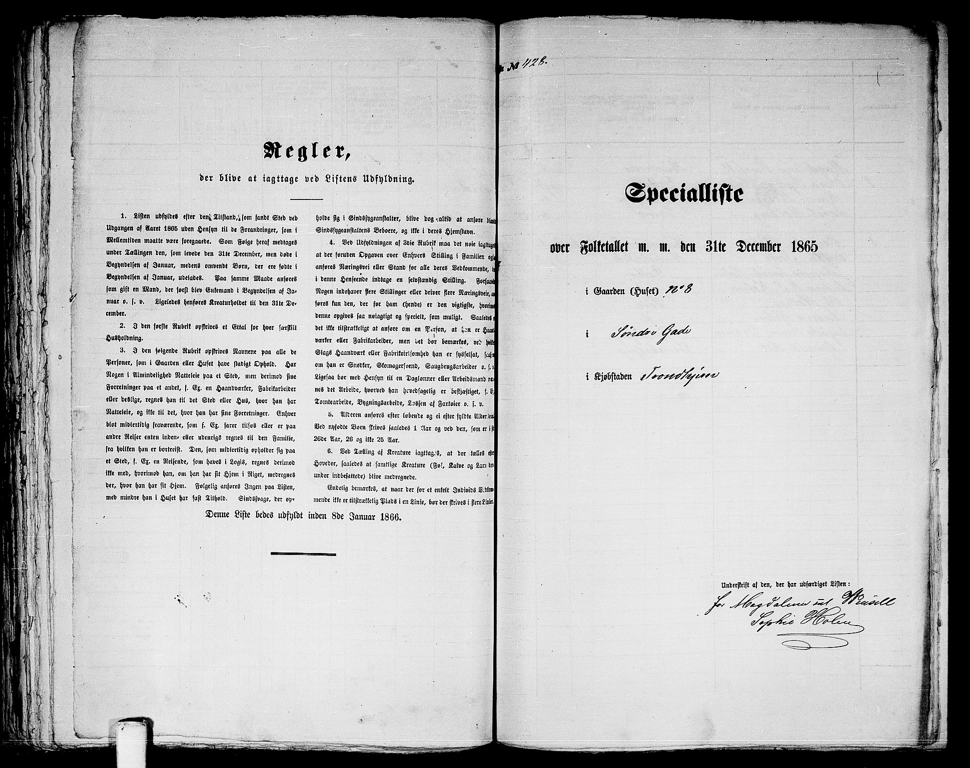 RA, 1865 census for Trondheim, 1865, p. 898