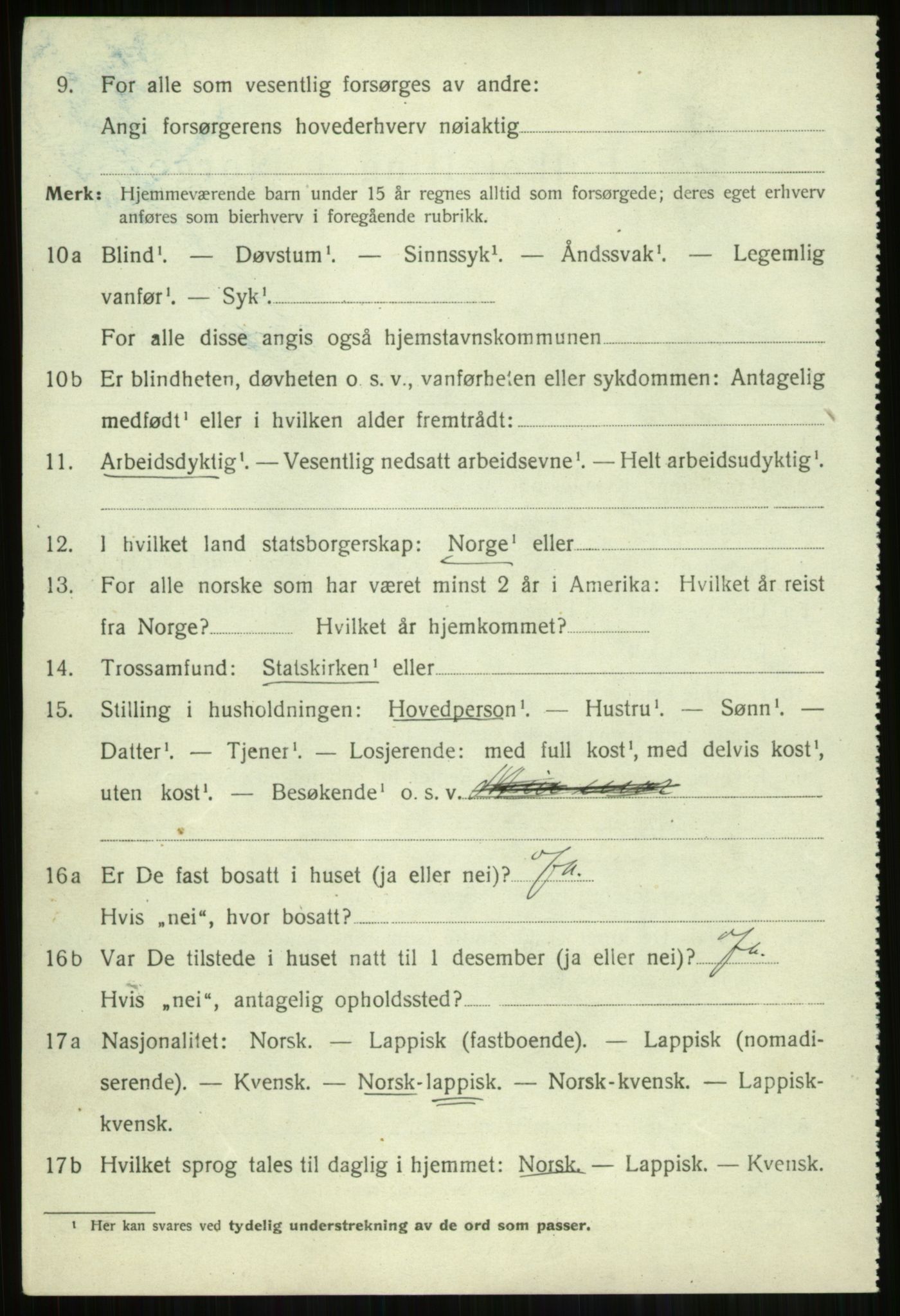 SATØ, 1920 census for Skjervøy, 1920, p. 4992