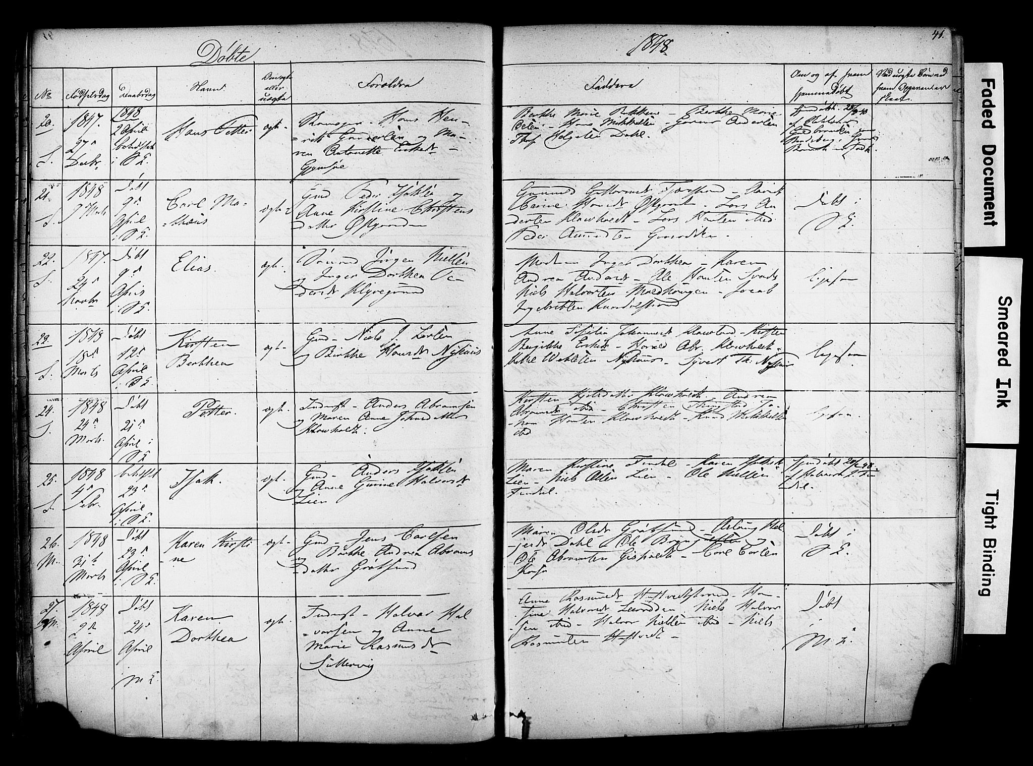 Solum kirkebøker, AV/SAKO-A-306/F/Fa/L0006: Parish register (official) no. I 6, 1844-1855, p. 41