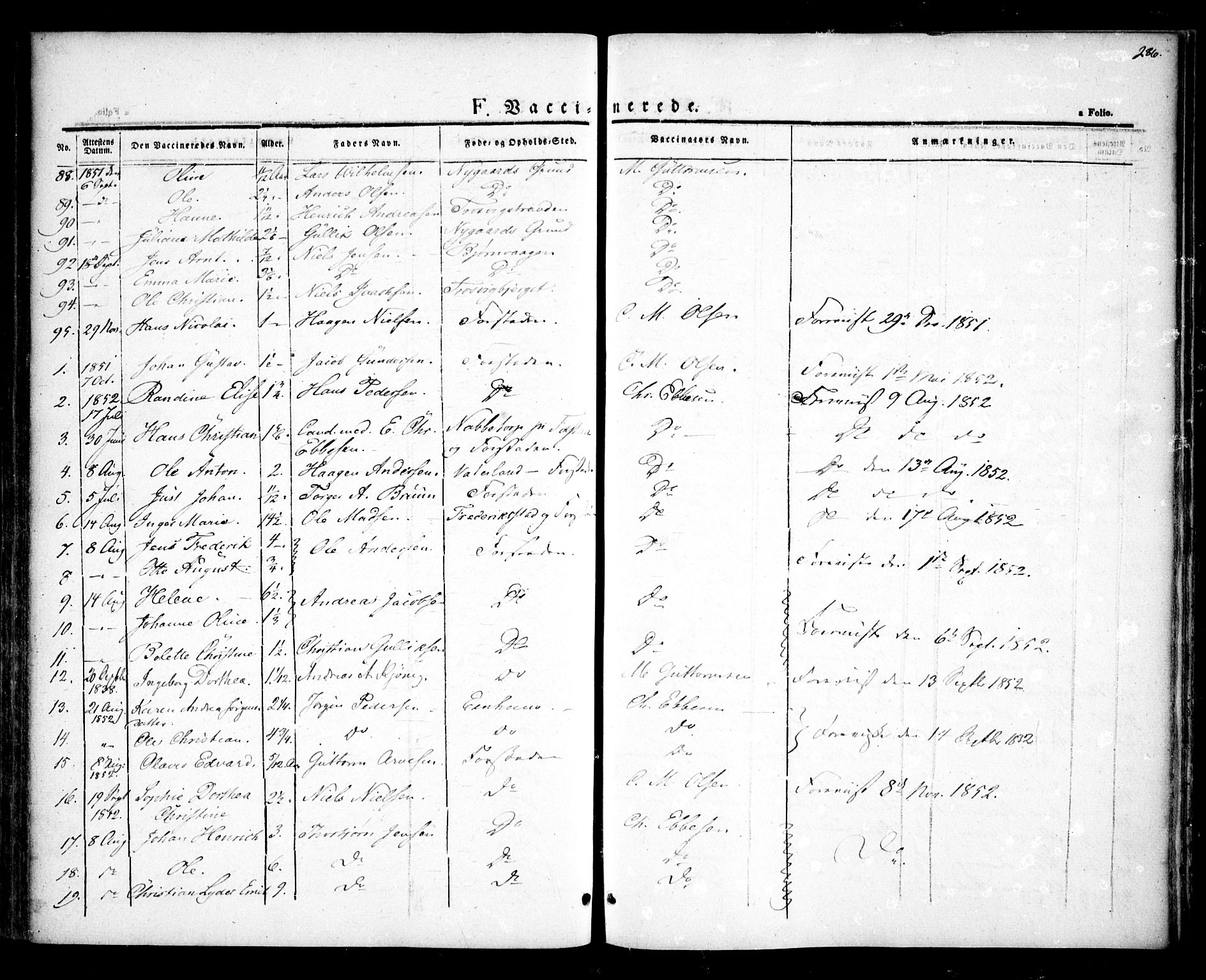 Glemmen prestekontor Kirkebøker, AV/SAO-A-10908/F/Fa/L0005: Parish register (official) no. 5, 1838-1852, p. 286