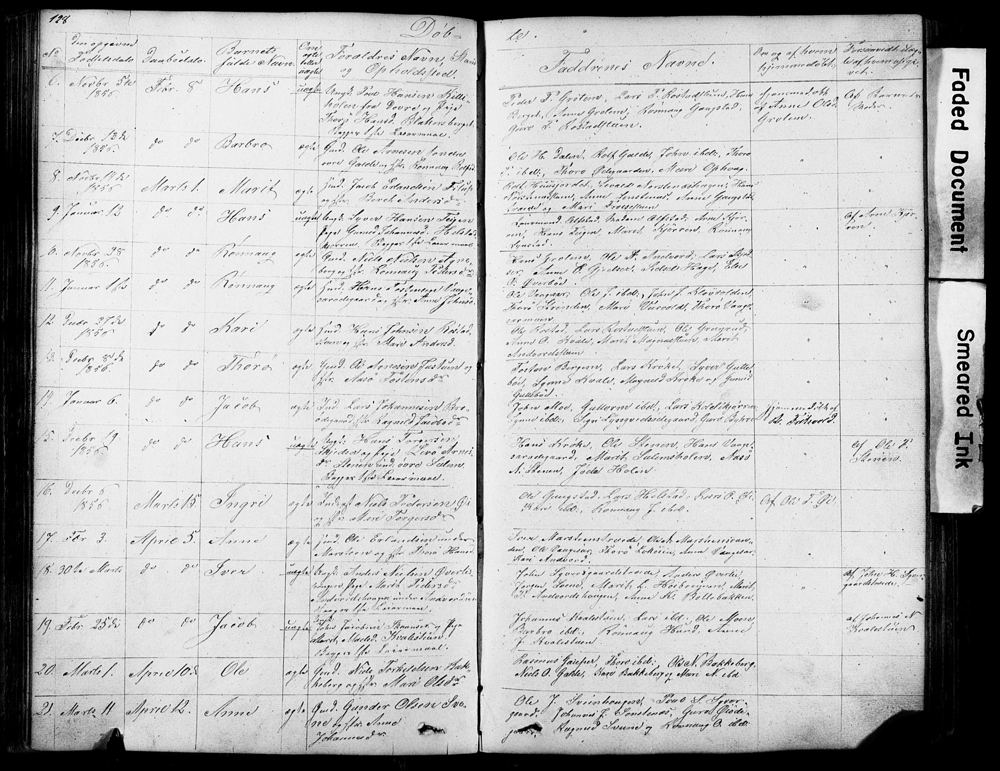 Lom prestekontor, AV/SAH-PREST-070/L/L0012: Parish register (copy) no. 12, 1845-1873, p. 128-129