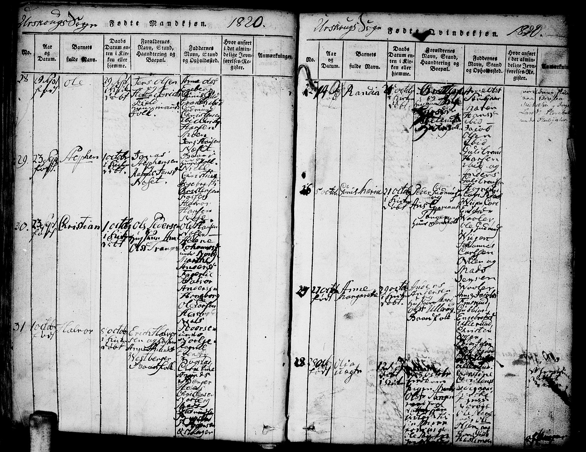 Aurskog prestekontor Kirkebøker, AV/SAO-A-10304a/F/Fa/L0005: Parish register (official) no. I 5, 1814-1829, p. 49