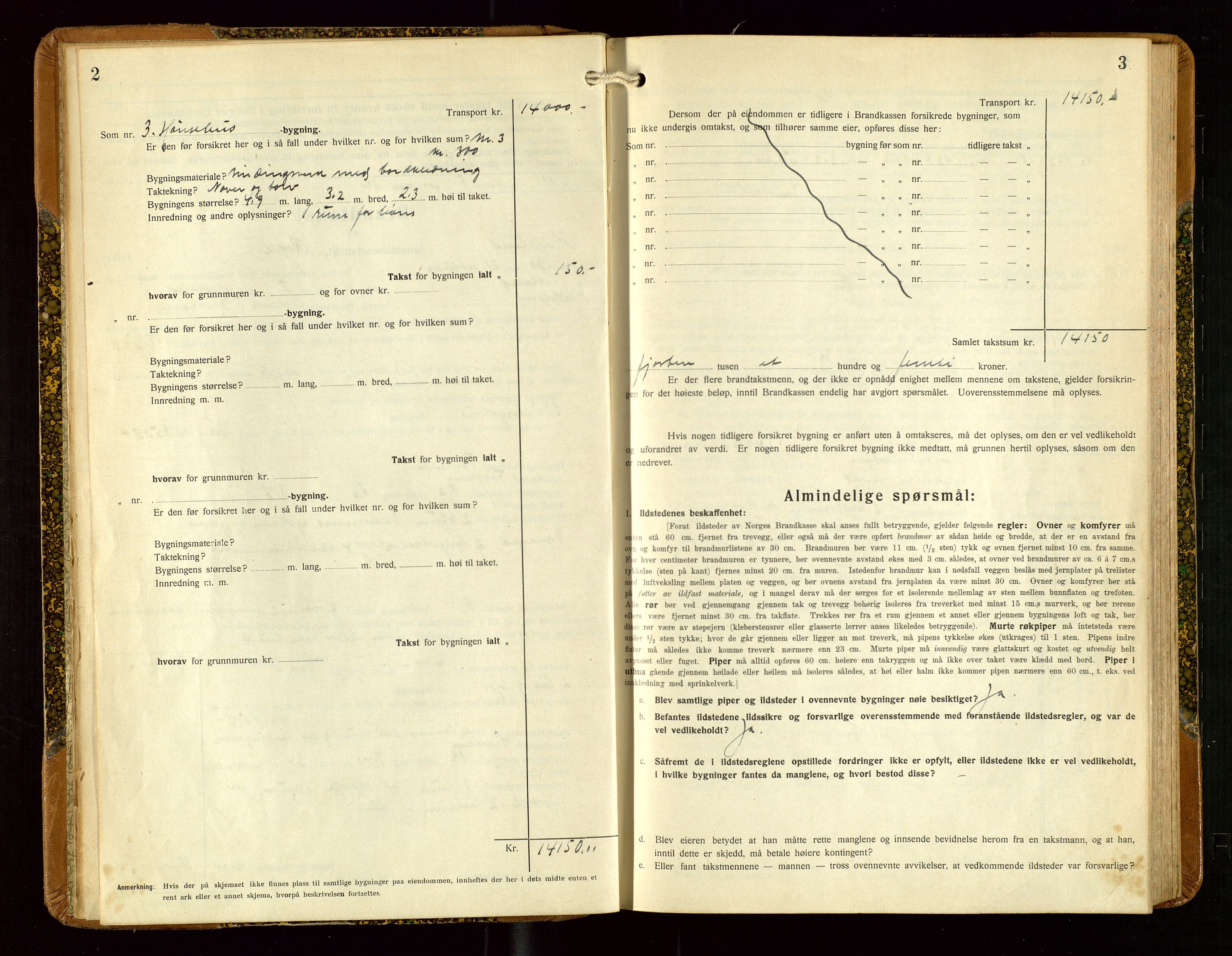 Helleland lensmannskontor, SAST/A-100209/Gob/L0003: "Brandtakstprotokoll", 1930-1939, p. 2-3