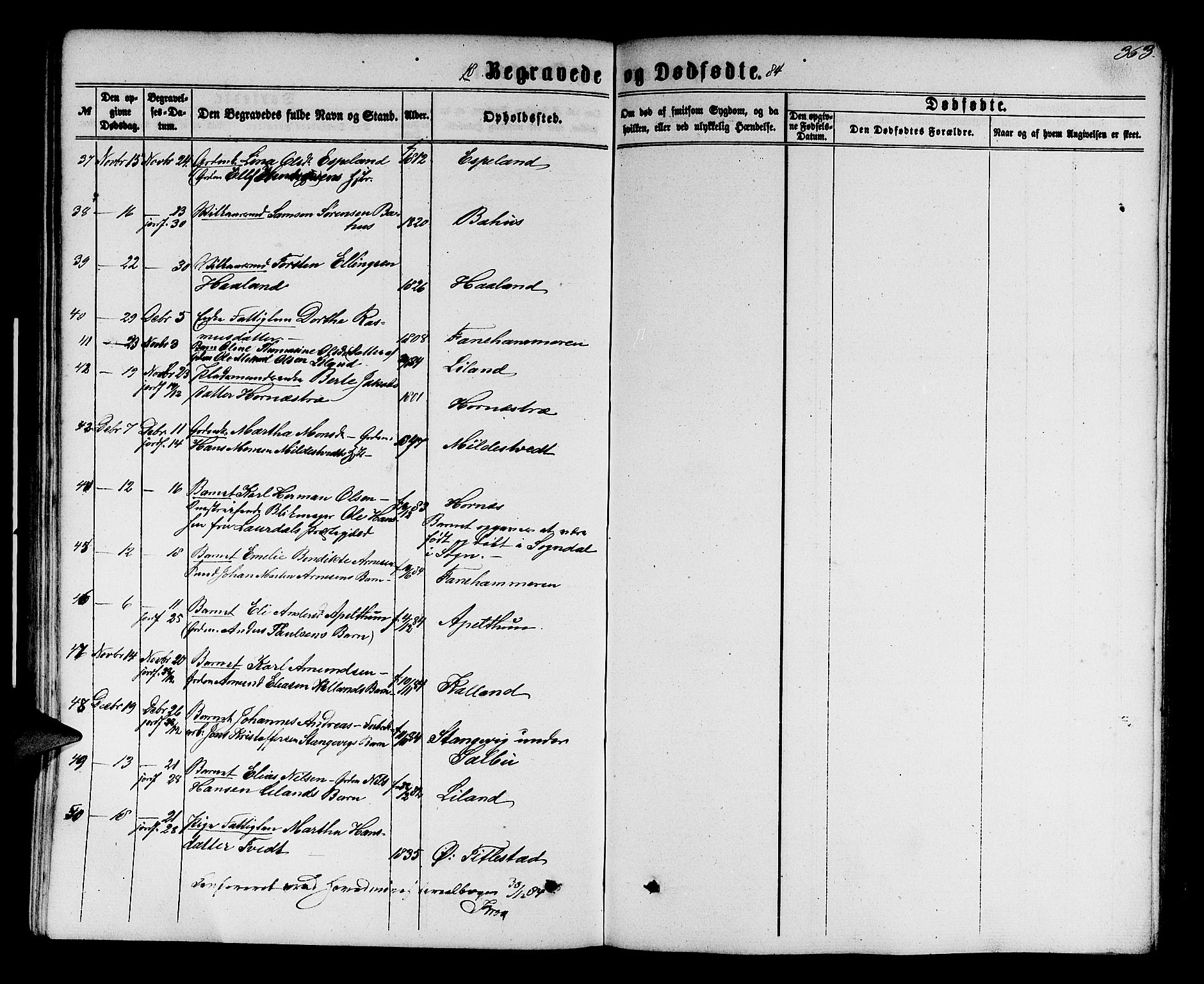 Fana Sokneprestembete, SAB/A-75101/H/Hab/Habb/L0003: Parish register (copy) no. B 3, 1861-1888, p. 363