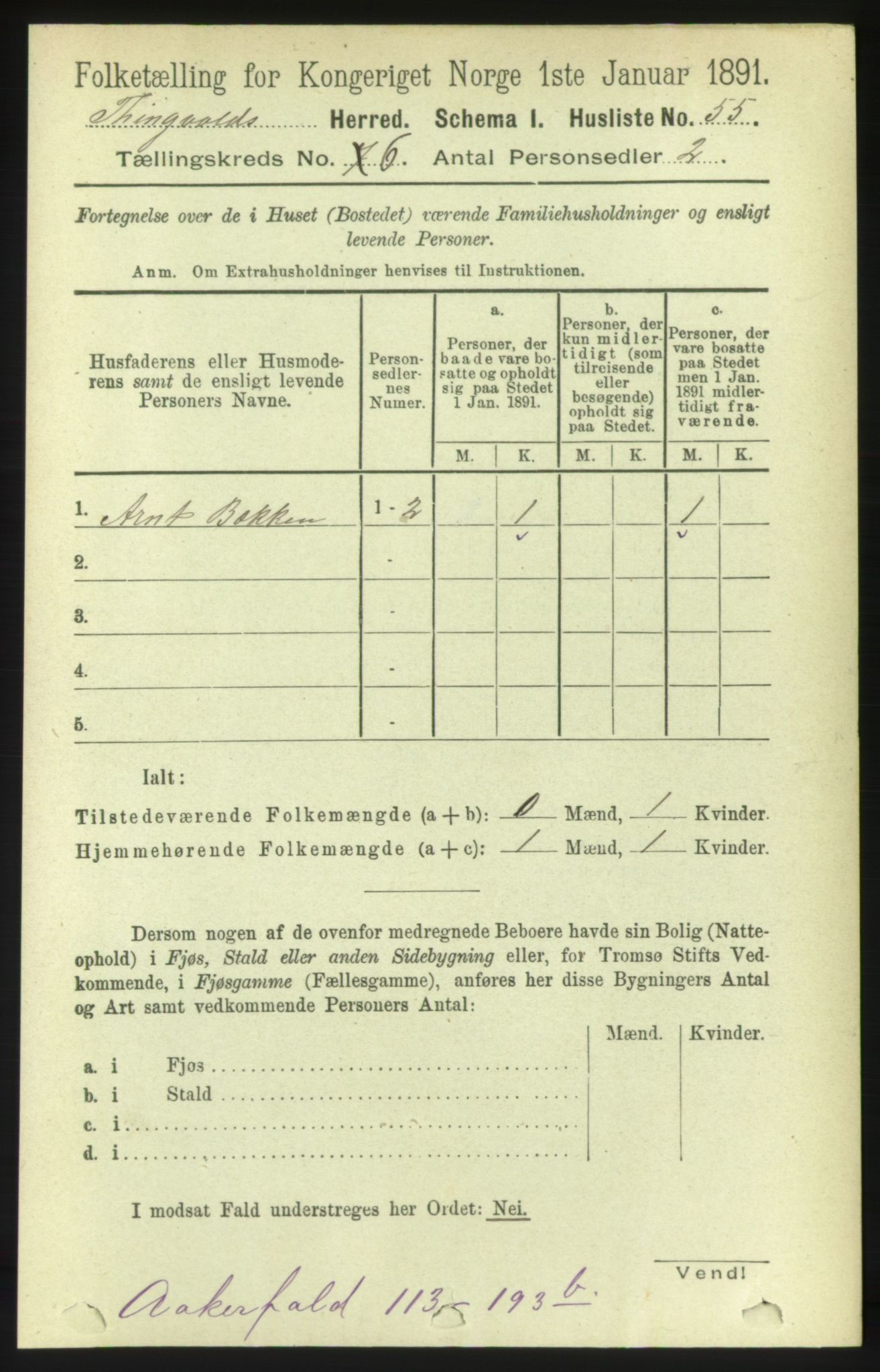 RA, 1891 census for 1560 Tingvoll, 1891, p. 2424