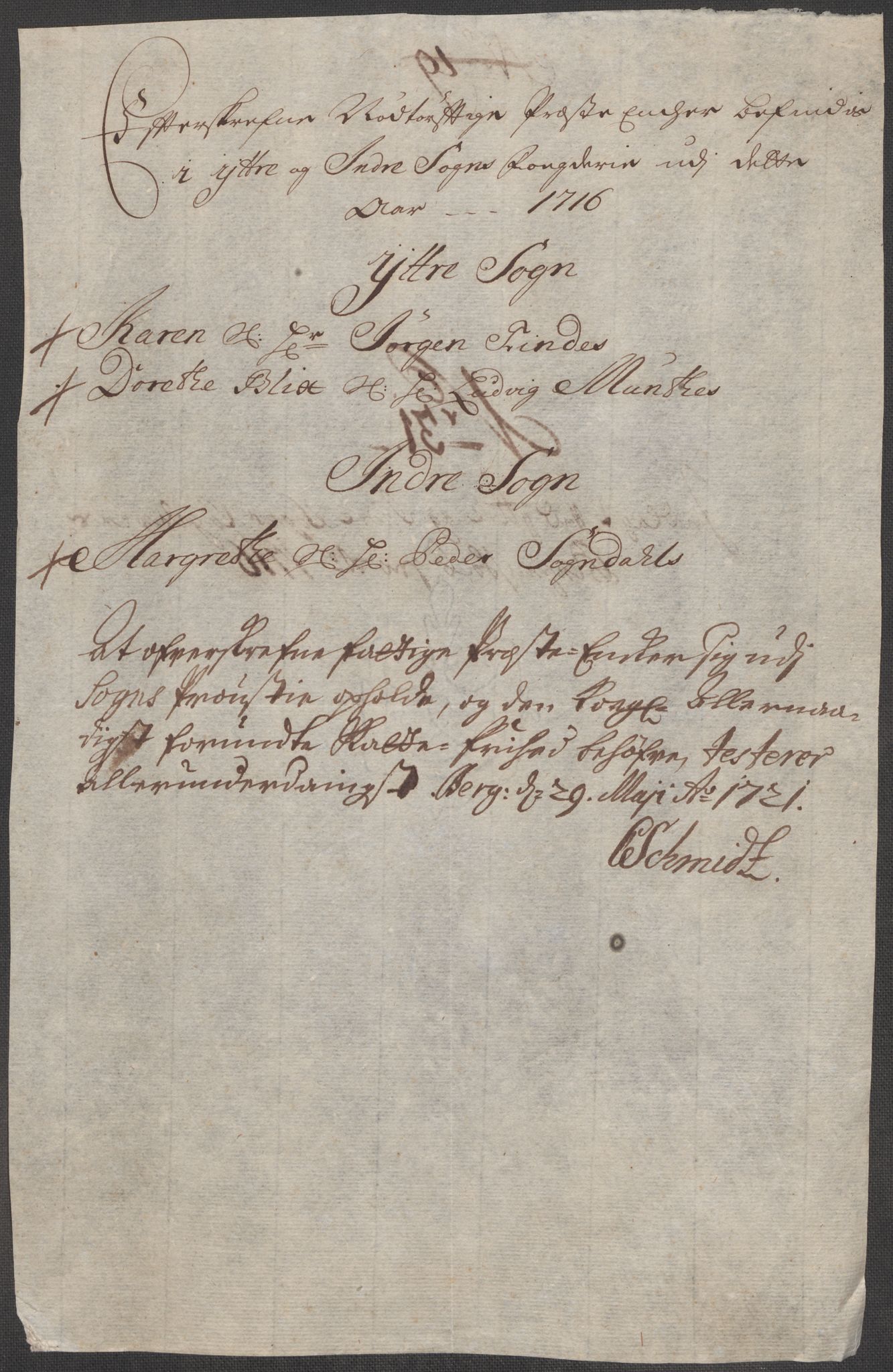 Rentekammeret inntil 1814, Reviderte regnskaper, Fogderegnskap, AV/RA-EA-4092/R52/L3320: Fogderegnskap Sogn, 1715-1716, p. 479