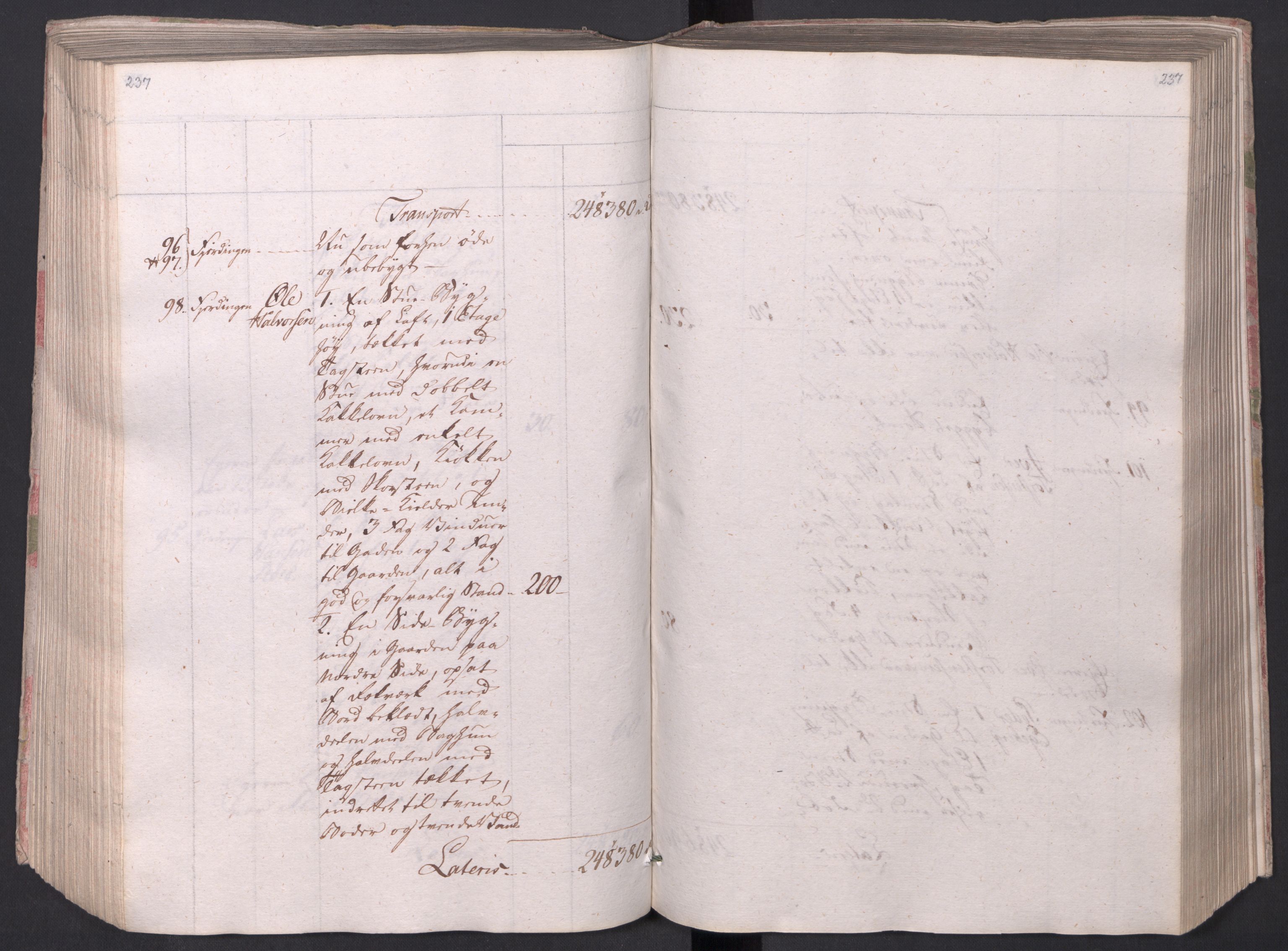 Kristiania stiftamt, AV/SAO-A-10386/I/Ia/L0015: Branntakster, 1797, p. 237