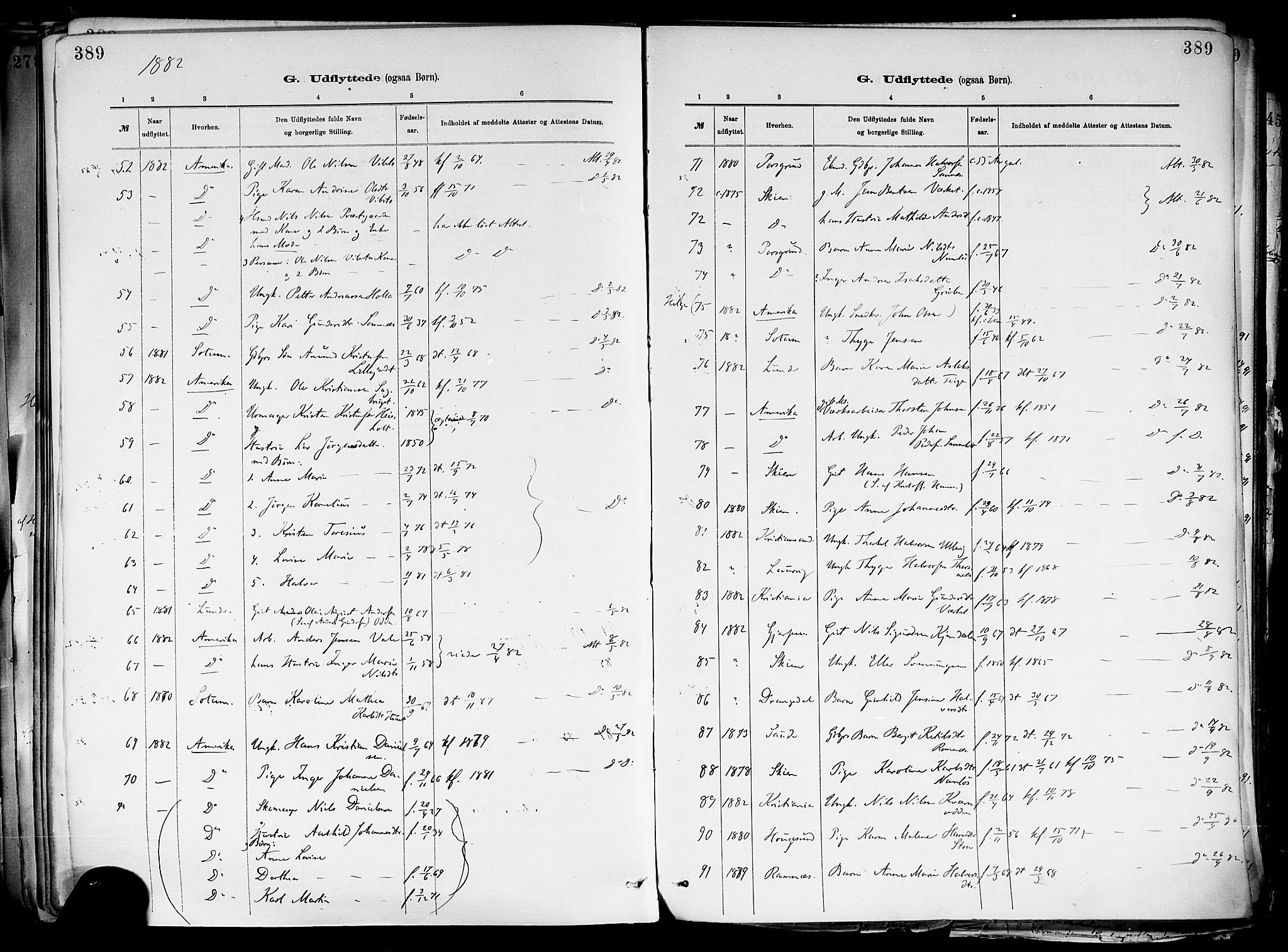 Holla kirkebøker, AV/SAKO-A-272/F/Fa/L0008: Parish register (official) no. 8, 1882-1897, p. 389