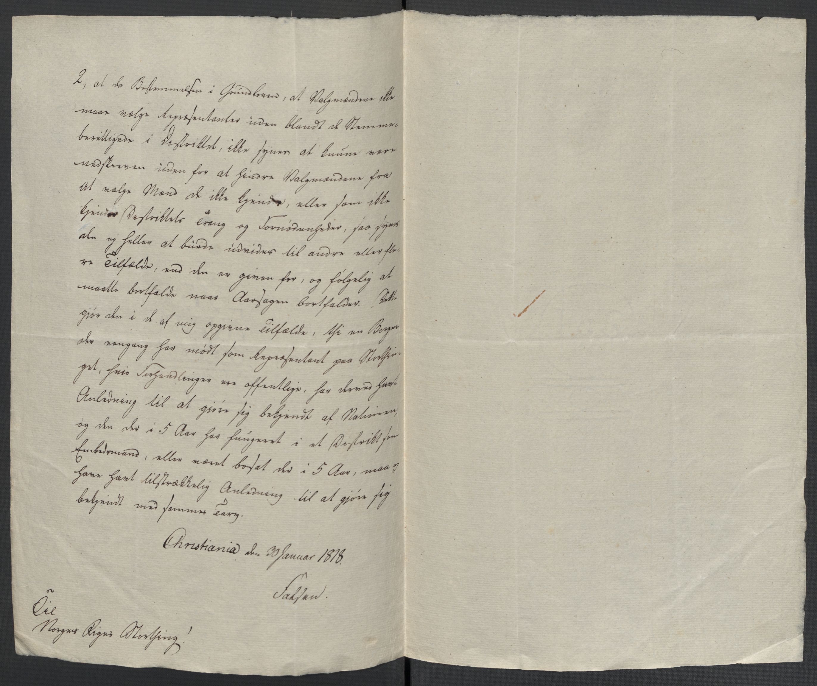 Christie, Wilhelm Frimann Koren, RA/PA-0014/F/L0006: Christies dokumenter fra Stortinget, 1817-1818, p. 462