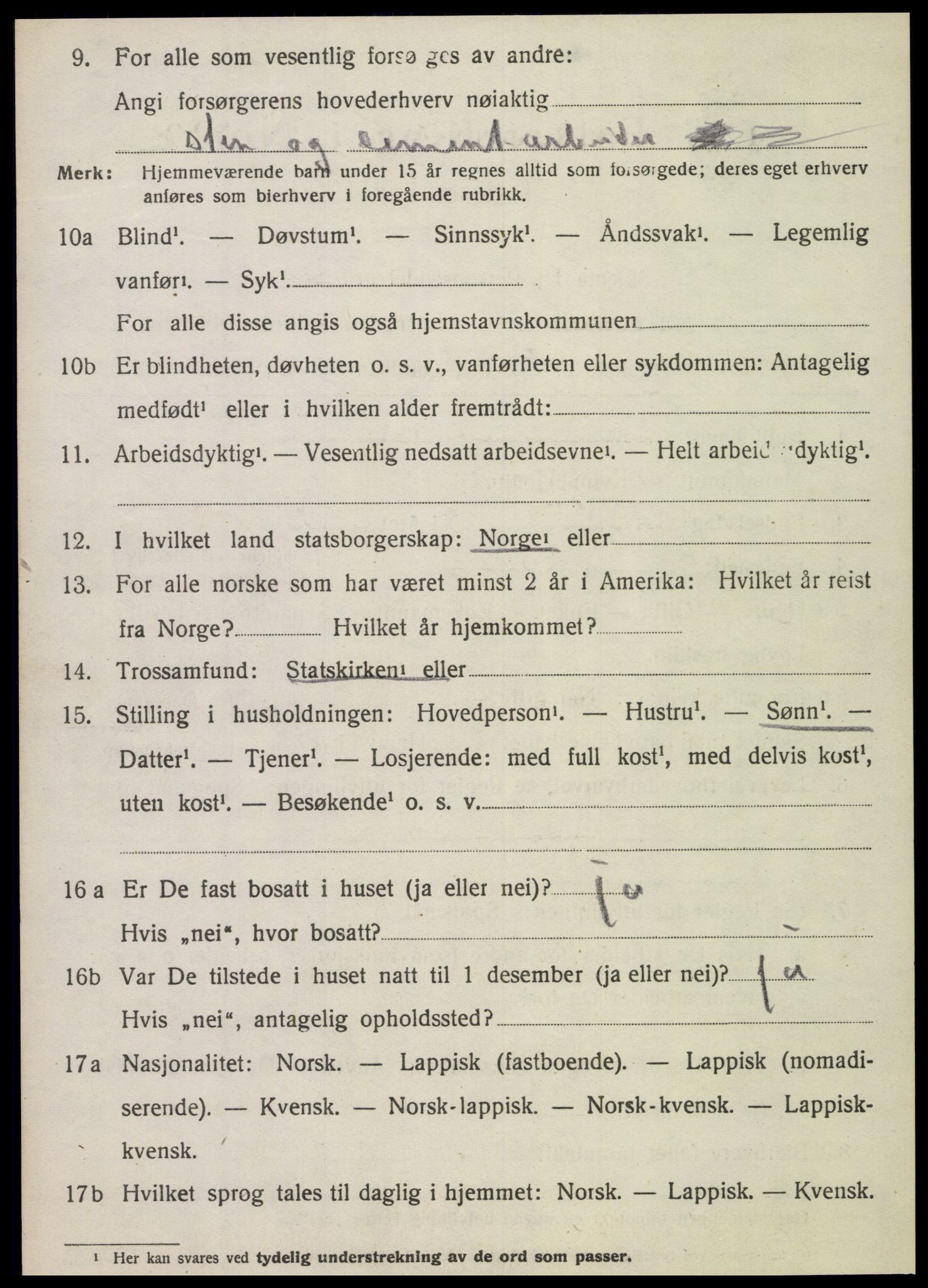 SAT, 1920 census for Sparbu, 1920, p. 6776