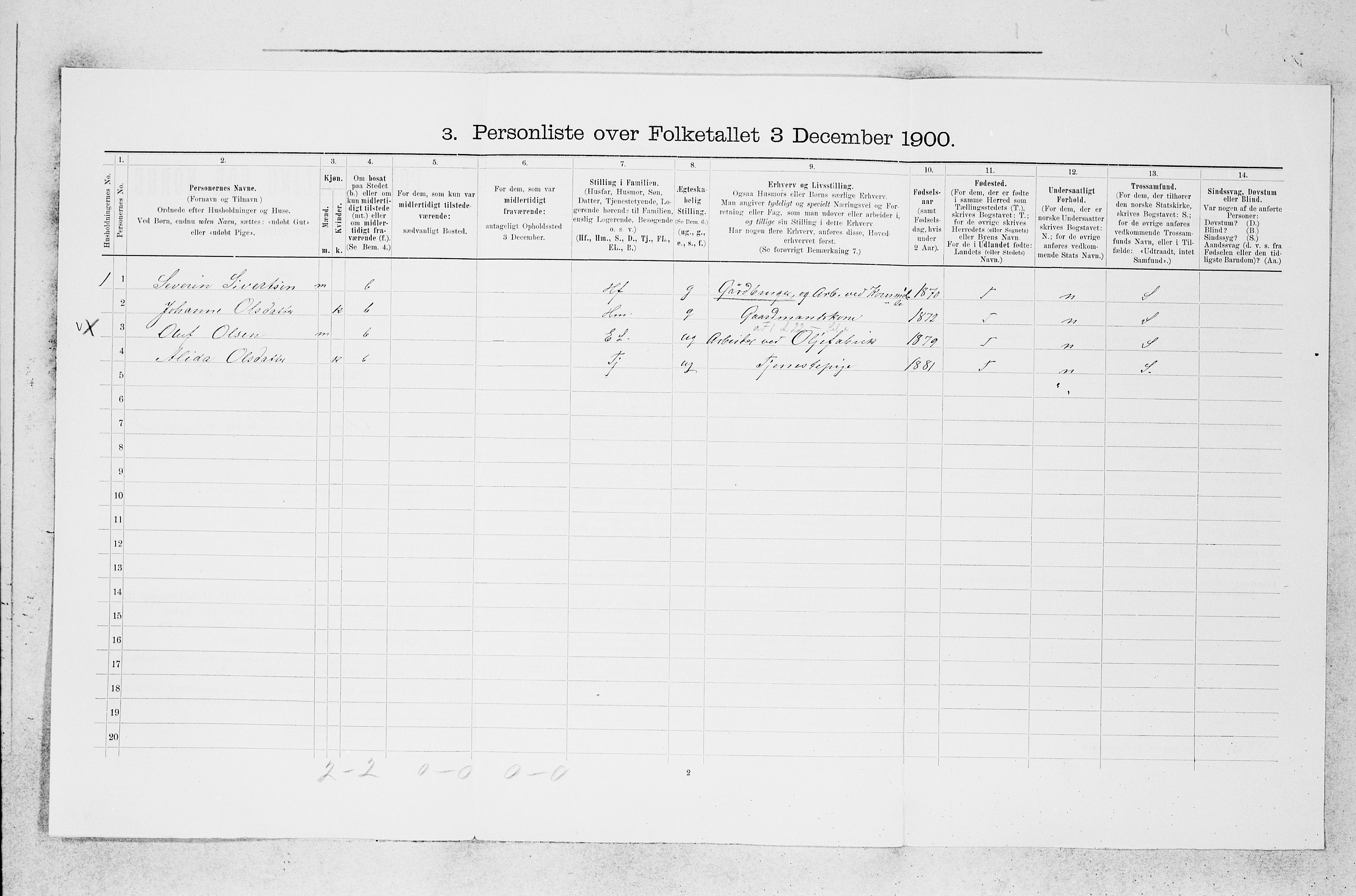 SAB, 1900 census for Askøy, 1900, p. 1485