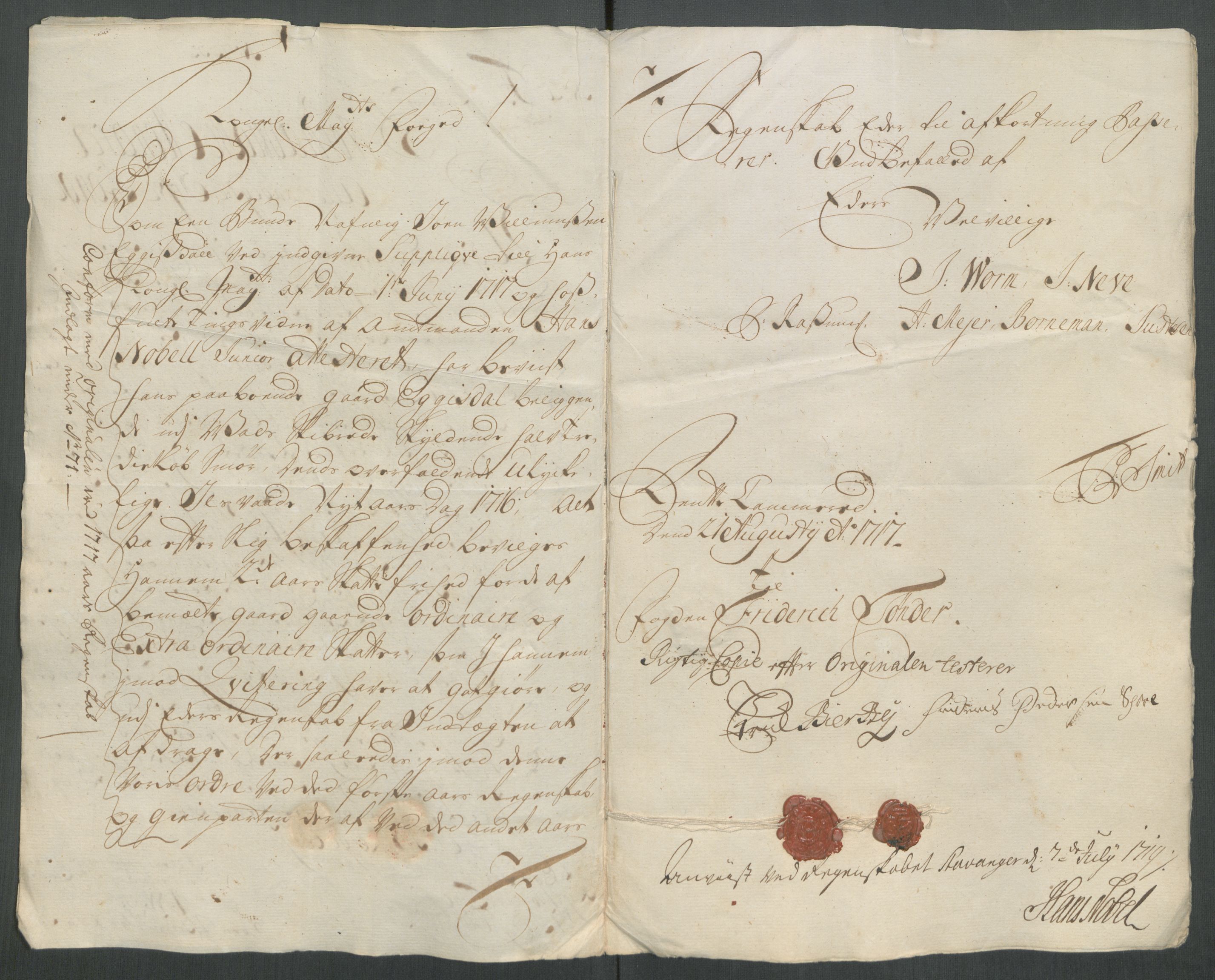 Rentekammeret inntil 1814, Reviderte regnskaper, Fogderegnskap, AV/RA-EA-4092/R47/L2871: Fogderegnskap Ryfylke, 1718, p. 381