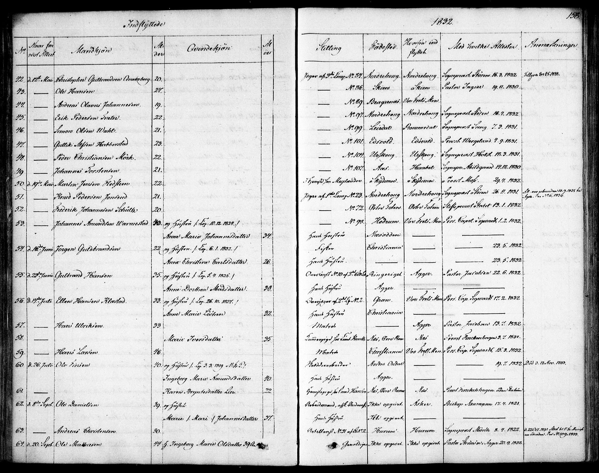 Garnisonsmenigheten Kirkebøker, AV/SAO-A-10846/F/Fa/L0007: Parish register (official) no. 7, 1828-1881, p. 158