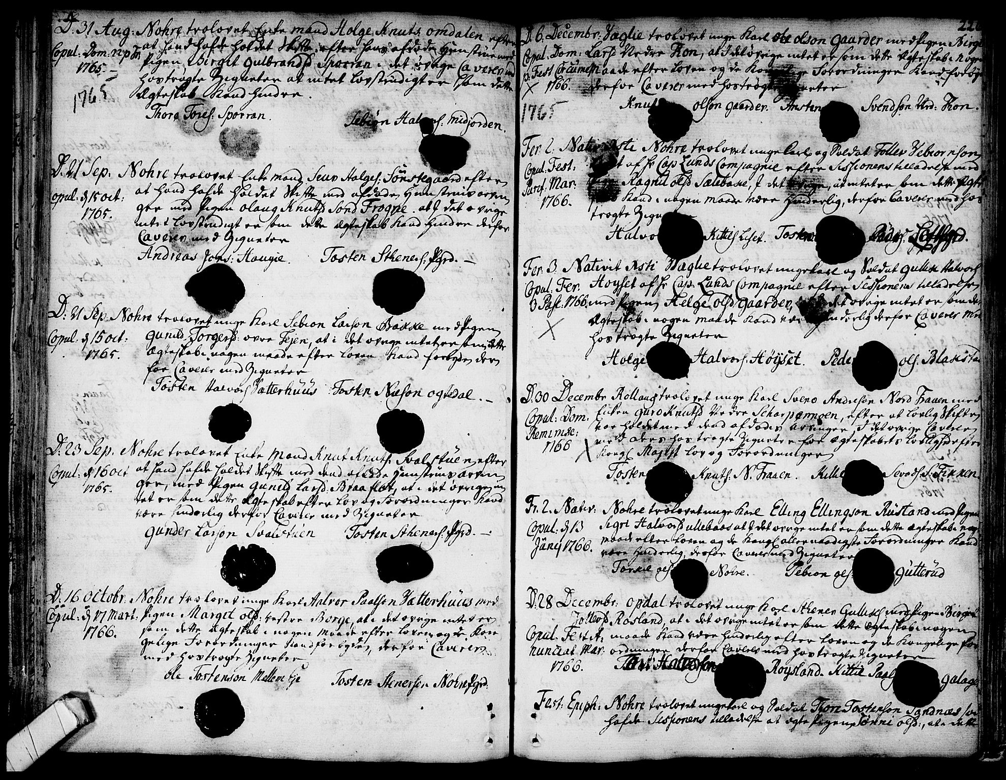 Rollag kirkebøker, SAKO/A-240/F/Fa/L0003: Parish register (official) no. I 3, 1743-1778, p. 226