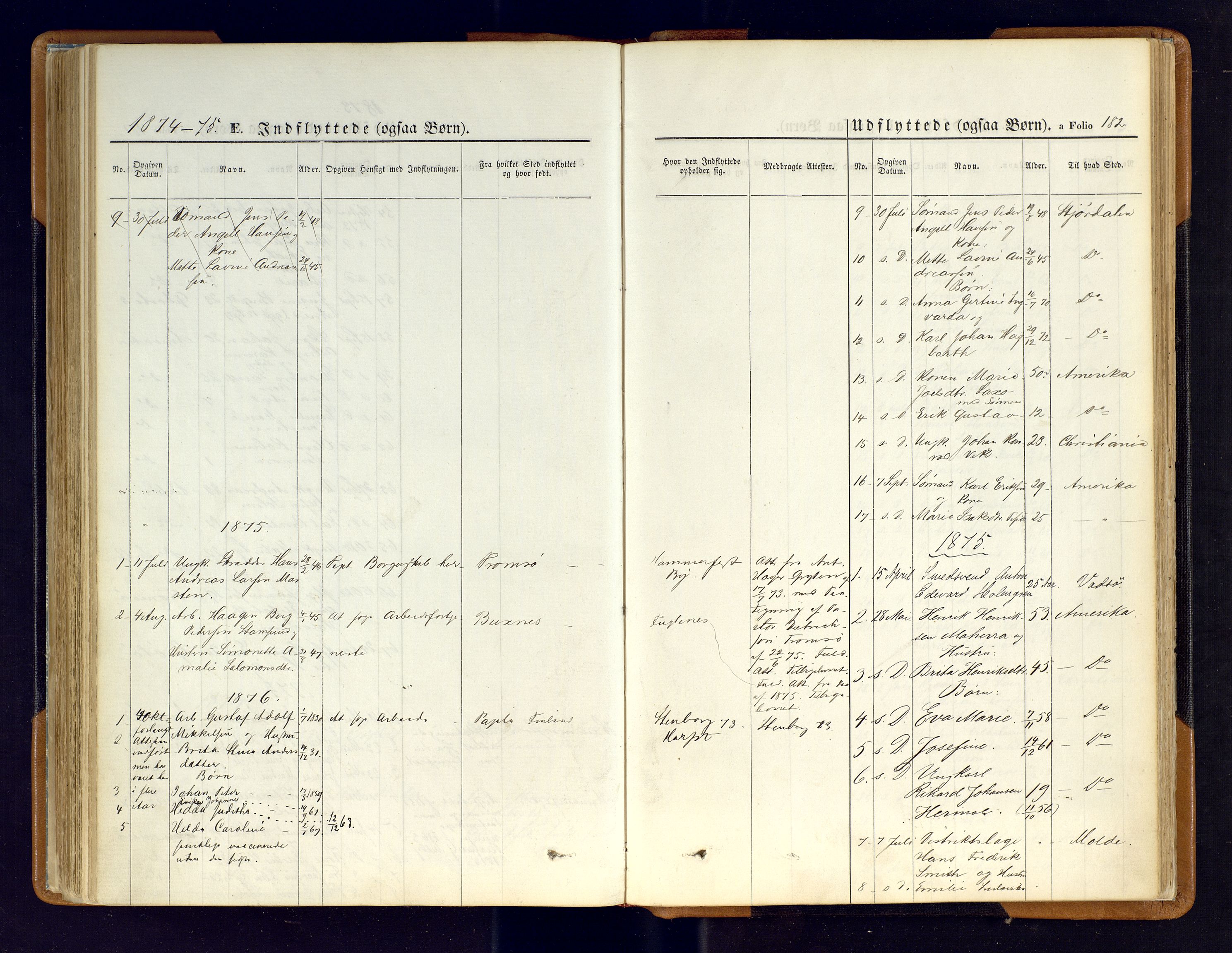 Hammerfest sokneprestkontor, SATØ/S-1347/H/Ha/L0006.kirke: Parish register (official) no. 6, 1869-1877, p. 182