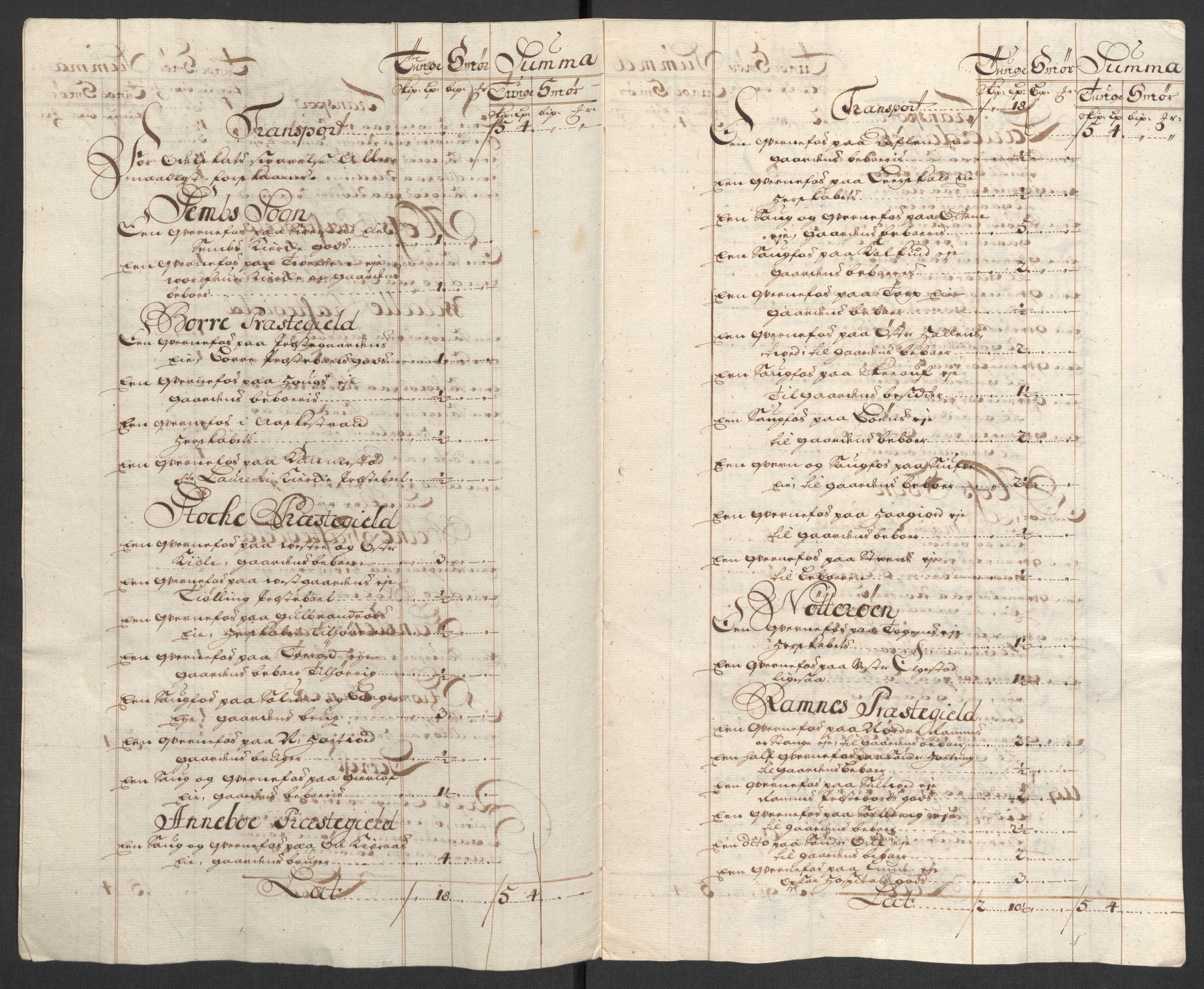 Rentekammeret inntil 1814, Reviderte regnskaper, Fogderegnskap, RA/EA-4092/R32/L1872: Fogderegnskap Jarlsberg grevskap, 1706-1707, p. 226