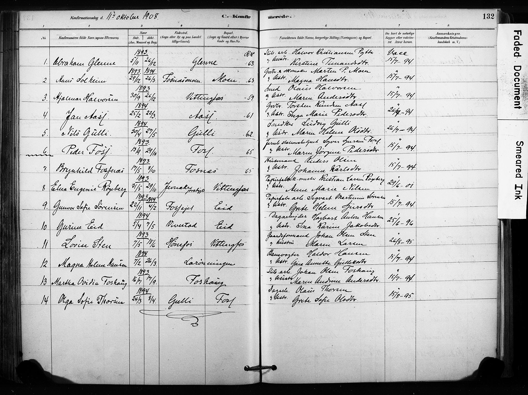 Sandsvær kirkebøker, AV/SAKO-A-244/F/Fc/L0001: Parish register (official) no. III 1, 1878-1923, p. 132