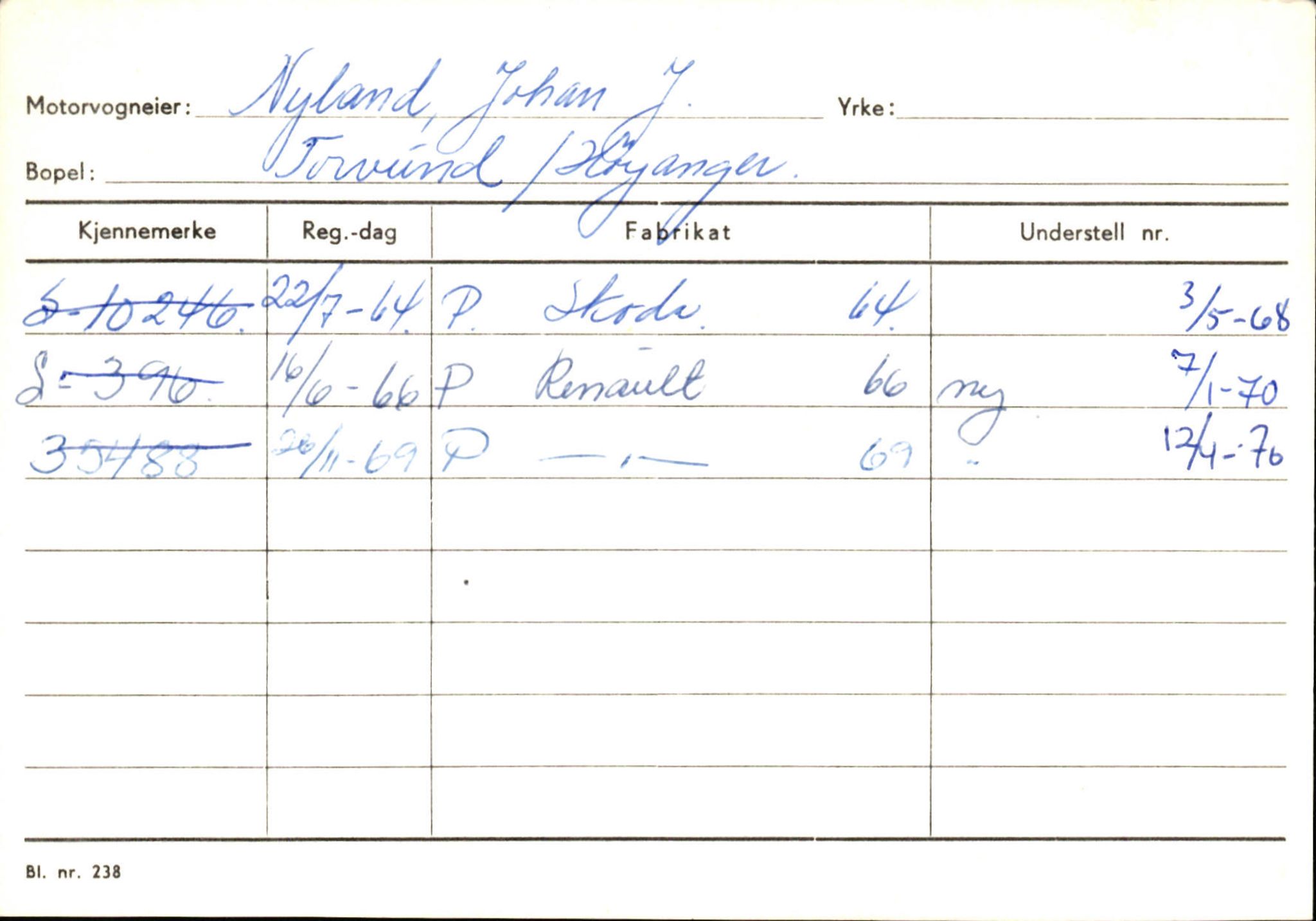 Statens vegvesen, Sogn og Fjordane vegkontor, SAB/A-5301/4/F/L0130: Eigarregister Eid T-Å. Høyanger A-O, 1945-1975, p. 2429