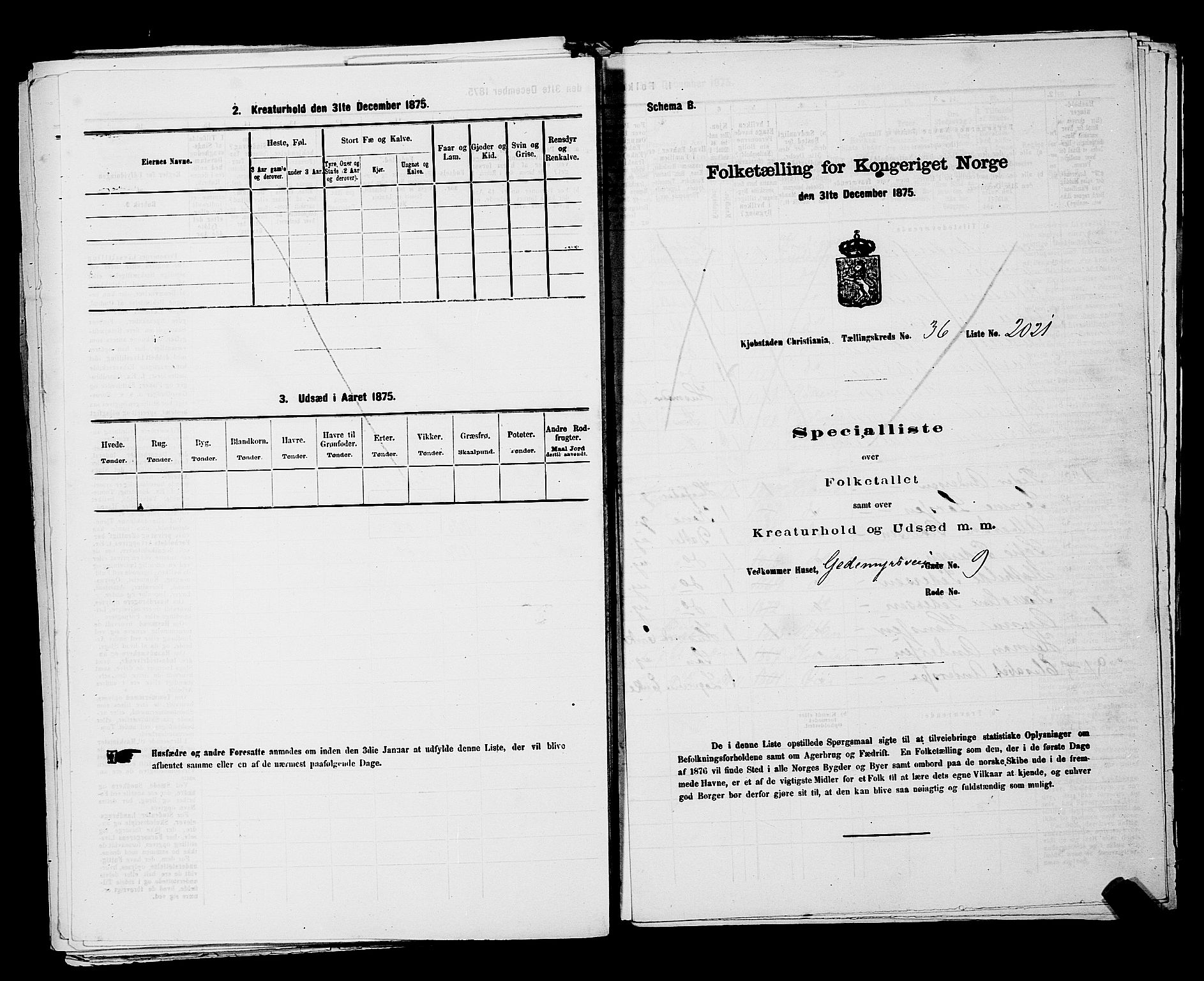 RA, 1875 census for 0301 Kristiania, 1875, p. 5789