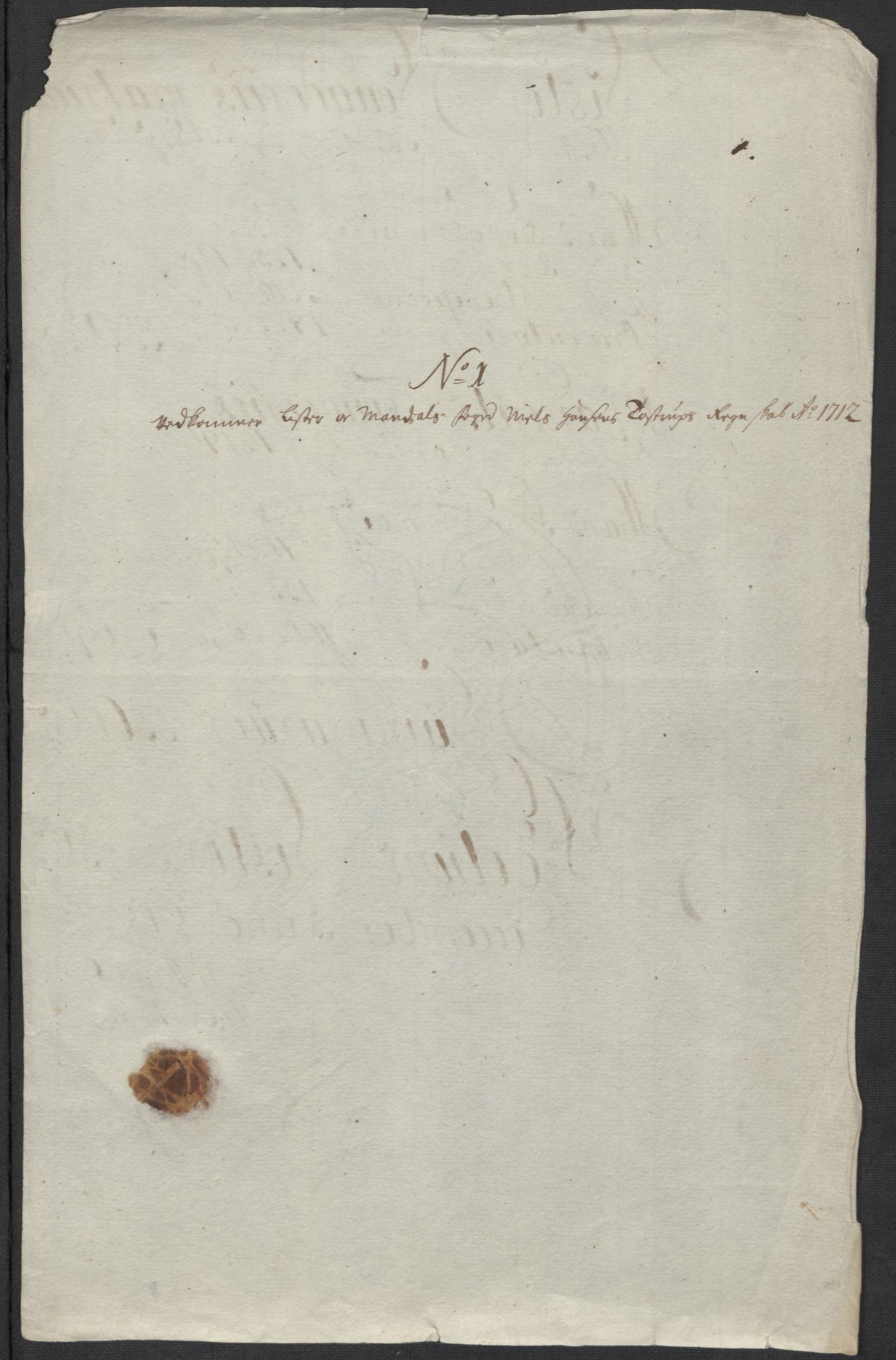 Rentekammeret inntil 1814, Reviderte regnskaper, Fogderegnskap, RA/EA-4092/R43/L2555: Fogderegnskap Lista og Mandal, 1712, p. 17