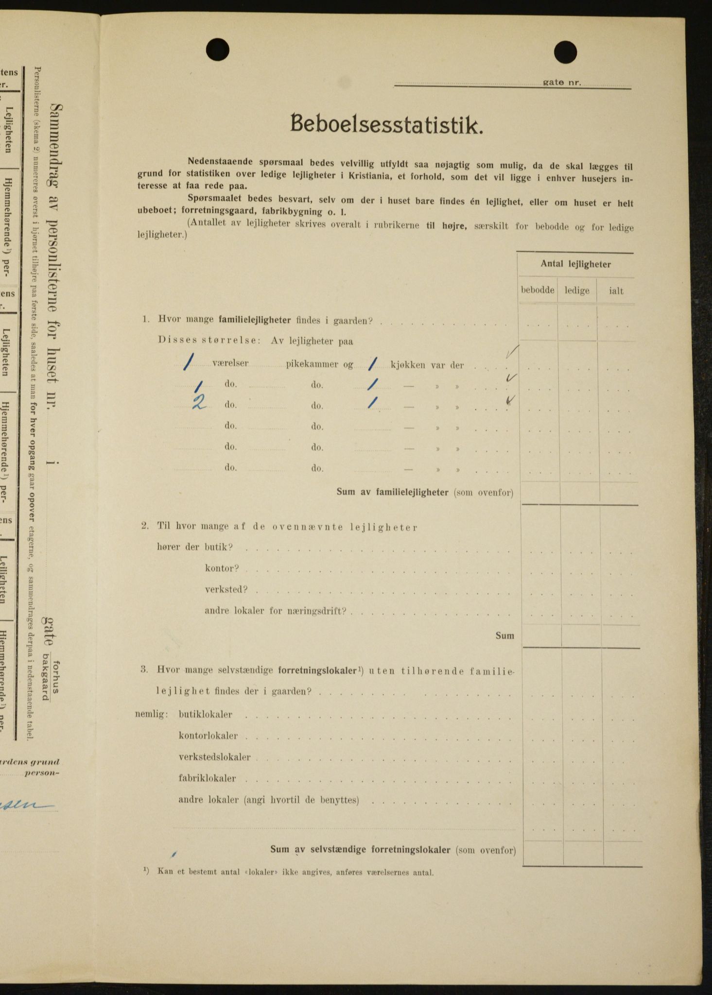 OBA, Municipal Census 1909 for Kristiania, 1909, p. 10213