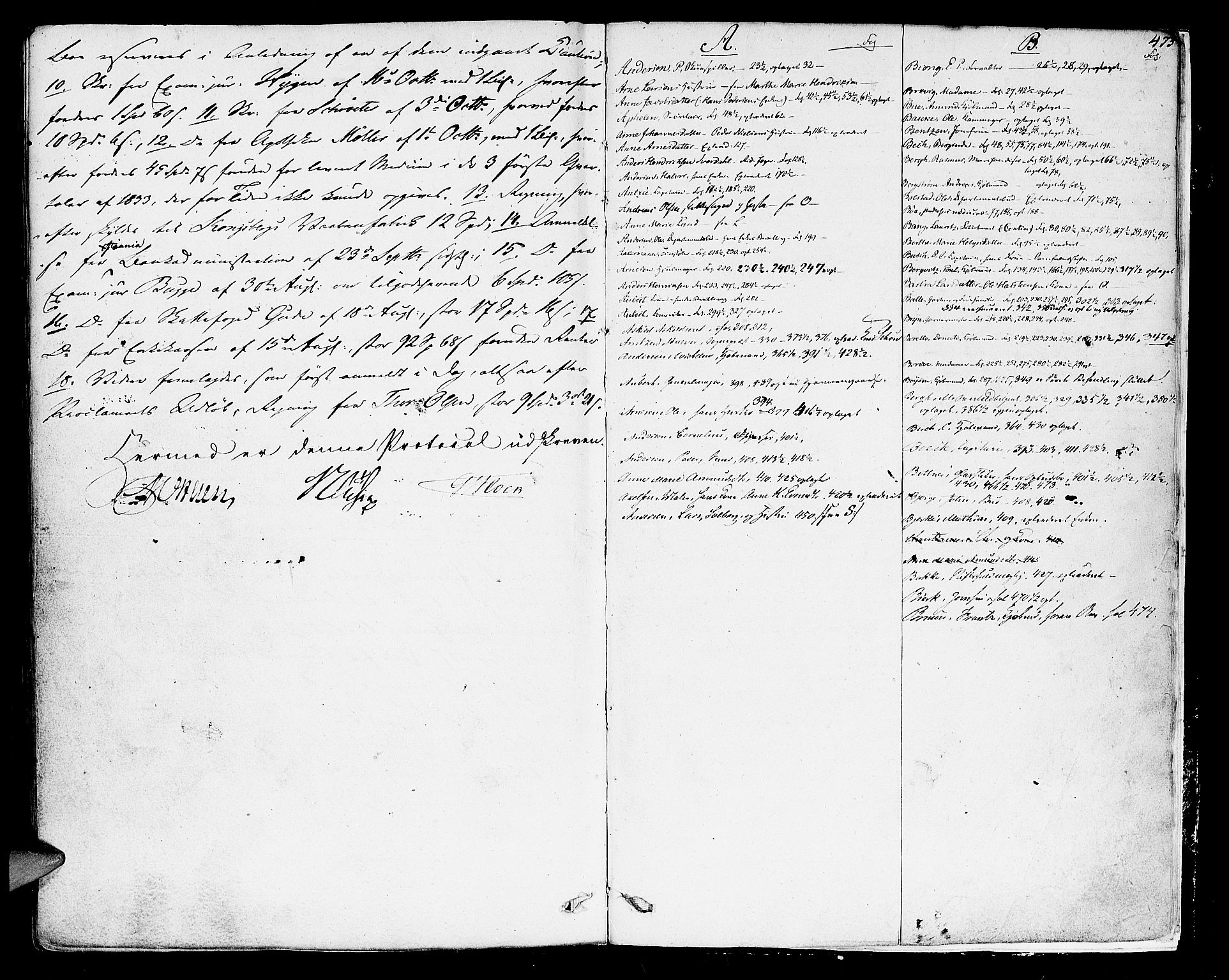 Oslo skifterett, SAO/A-10383/H/Hc/Hca/L0004: Skifteforhandlingsprotokoll, 1828-1834, p. 474b-475a