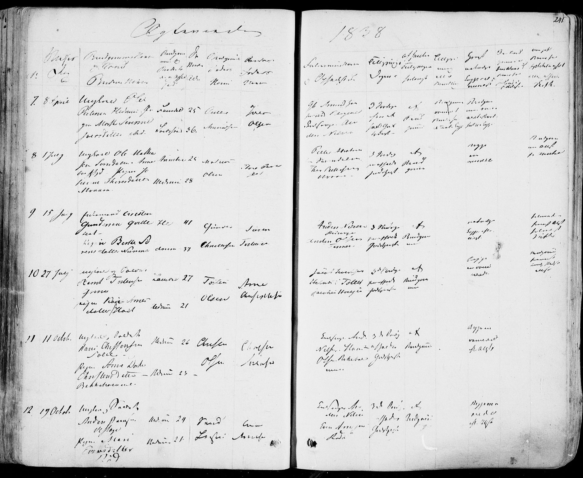 Hedrum kirkebøker, AV/SAKO-A-344/F/Fa/L0005: Parish register (official) no. I 5, 1835-1848, p. 241