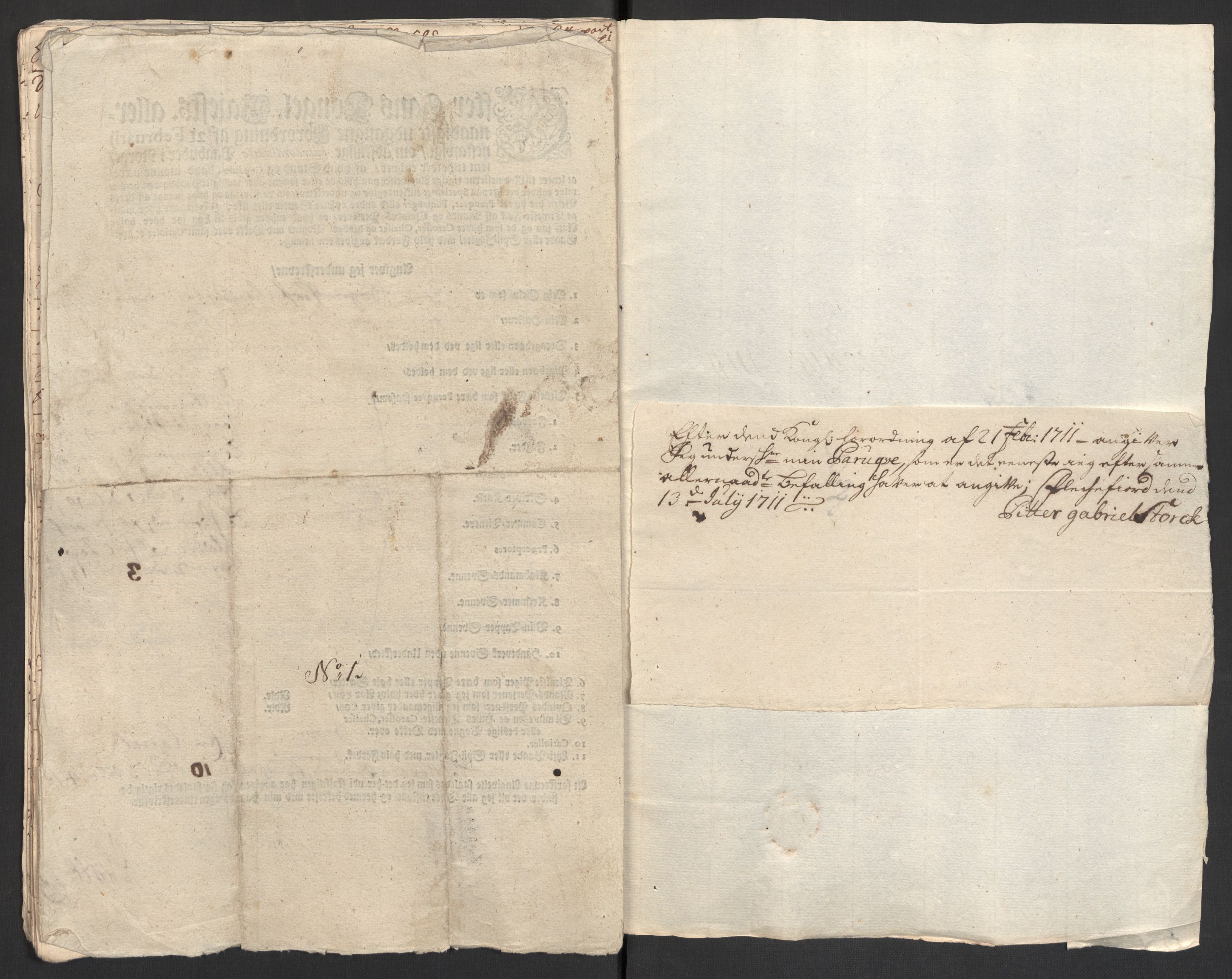 Rentekammeret inntil 1814, Reviderte regnskaper, Fogderegnskap, AV/RA-EA-4092/R43/L2554: Fogderegnskap Lista og Mandal, 1711, p. 304