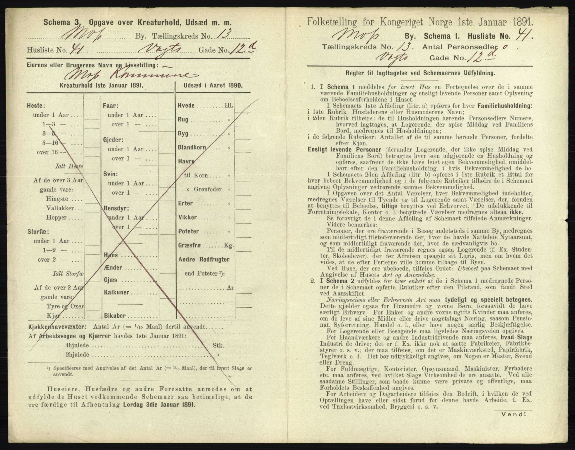 RA, 1891 census for 0104 Moss, 1891, p. 928