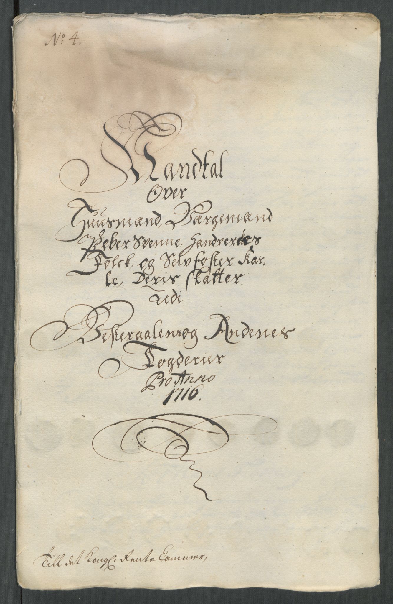 Rentekammeret inntil 1814, Reviderte regnskaper, Fogderegnskap, RA/EA-4092/R67/L4682: Fogderegnskap Vesterålen, Andenes og Lofoten, 1716, p. 74
