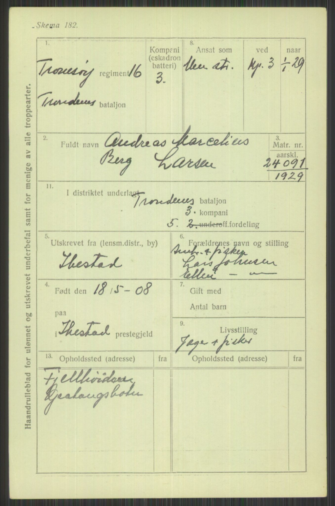 Forsvaret, Troms infanteriregiment nr. 16, AV/RA-RAFA-3146/P/Pa/L0013/0004: Rulleblad / Rulleblad for regimentets menige mannskaper, årsklasse 1929, 1929, p. 683