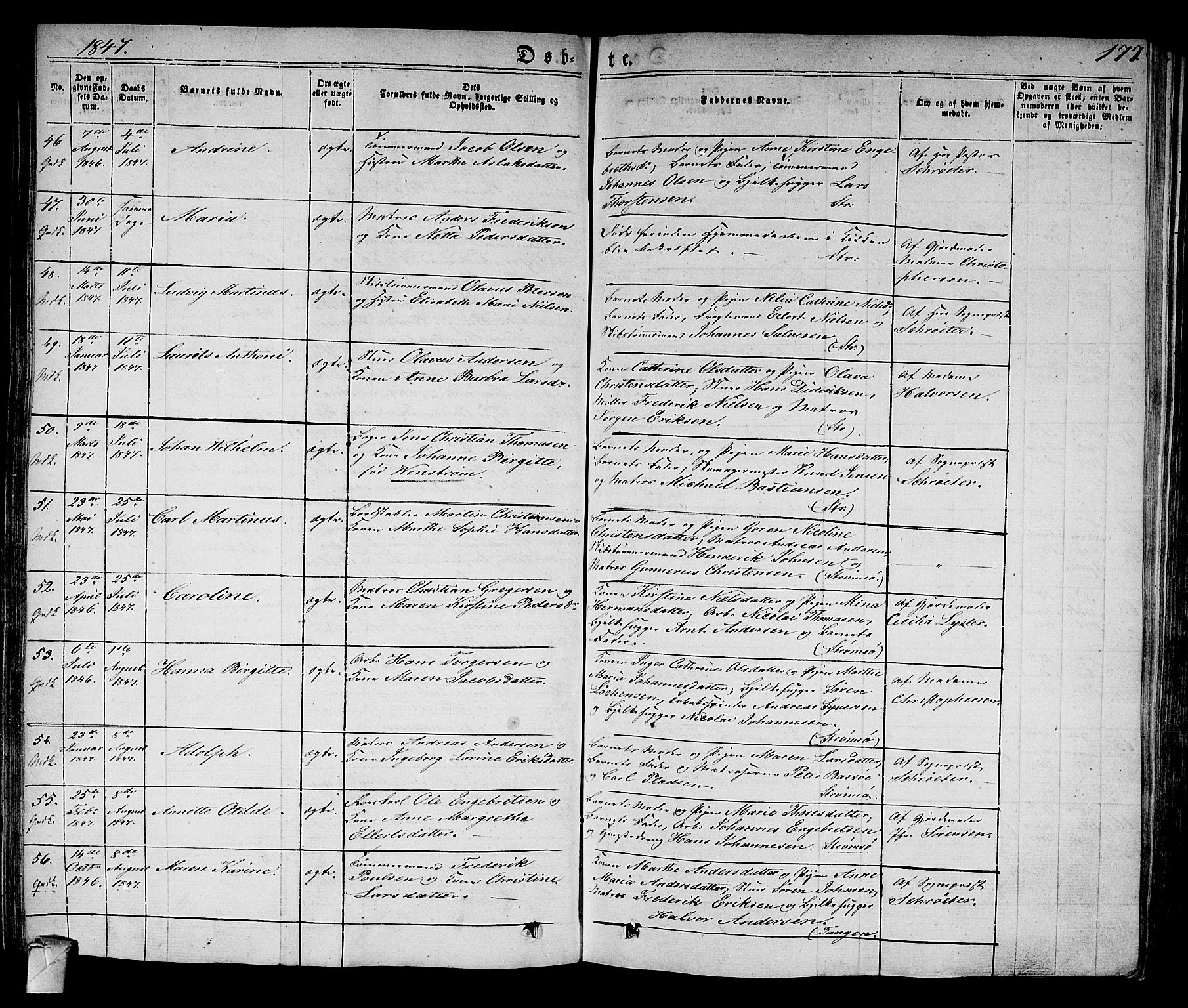 Strømsø kirkebøker, AV/SAKO-A-246/F/Fa/L0012: Parish register (official) no. I 12, 1830-1847, p. 177