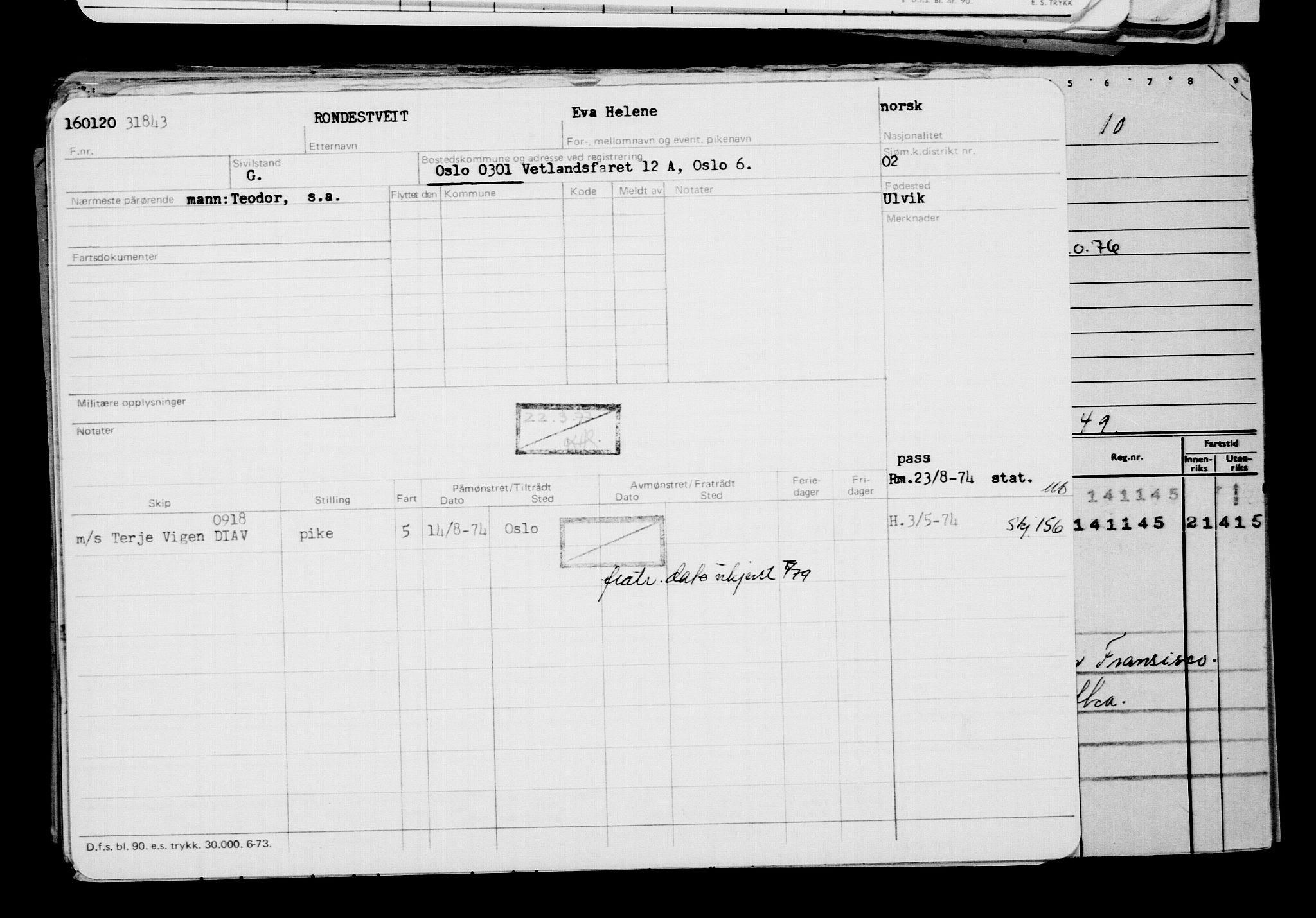 Direktoratet for sjømenn, AV/RA-S-3545/G/Gb/L0176: Hovedkort, 1920, p. 96