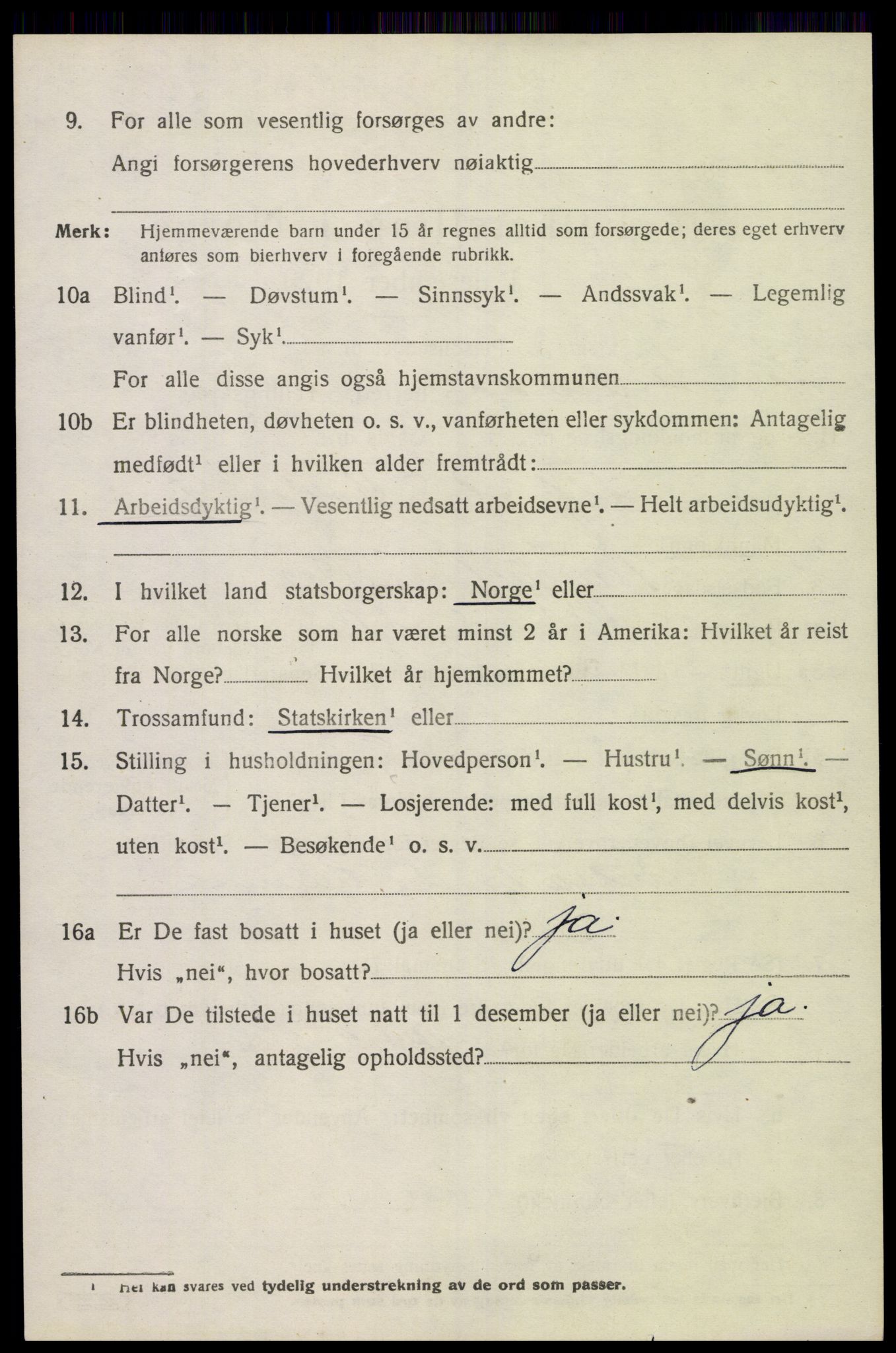 SAK, 1920 census for Sør-Audnedal, 1920, p. 7152