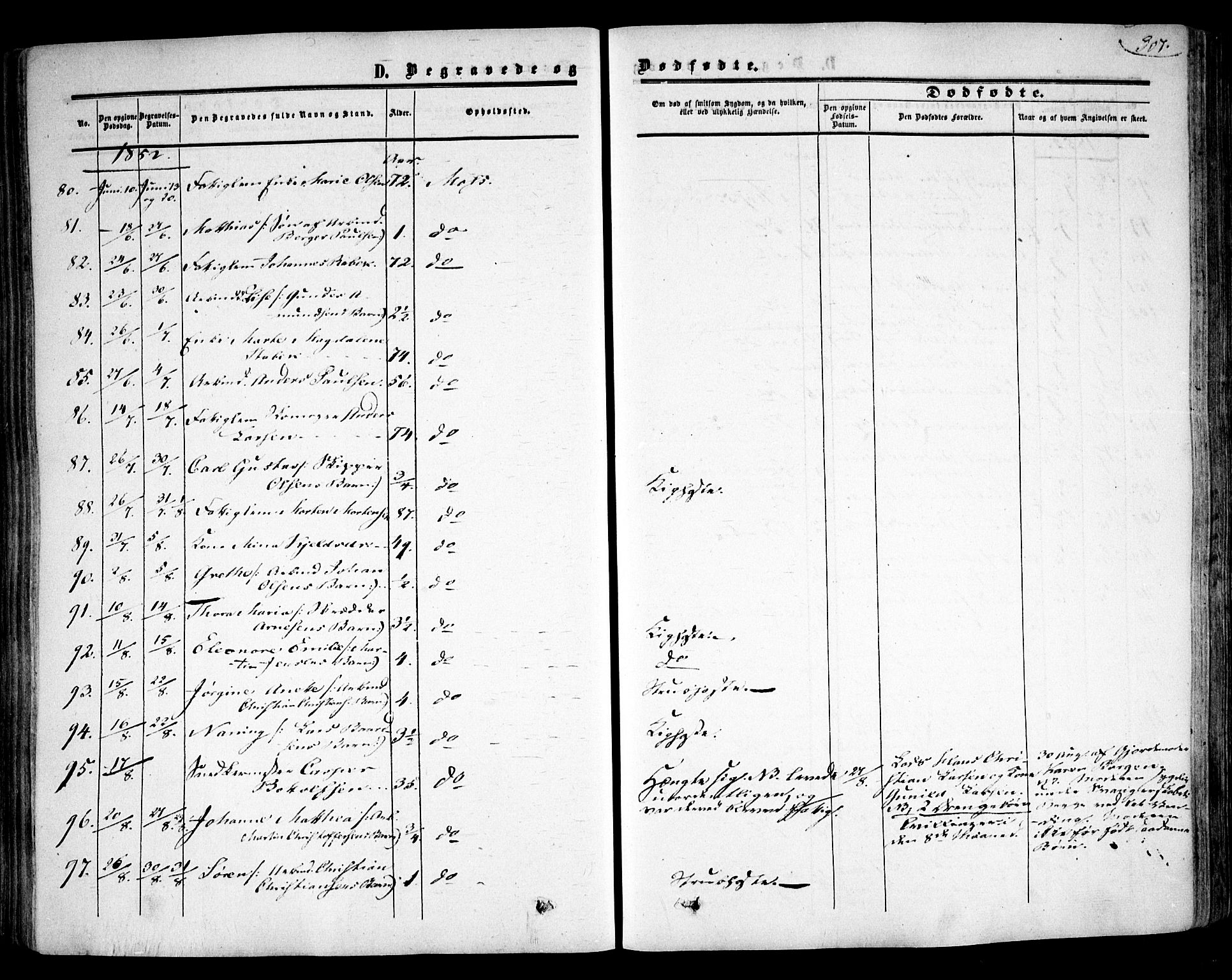 Moss prestekontor Kirkebøker, AV/SAO-A-2003/F/Fa/L0008: Parish register (official) no. I 8, 1852-1869, p. 307