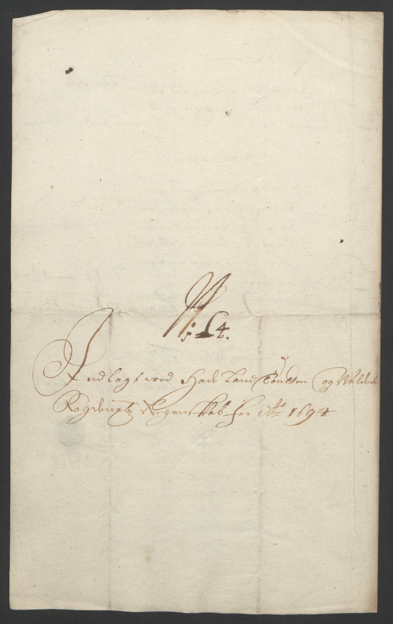 Rentekammeret inntil 1814, Reviderte regnskaper, Fogderegnskap, RA/EA-4092/R18/L1292: Fogderegnskap Hadeland, Toten og Valdres, 1693-1694, p. 257