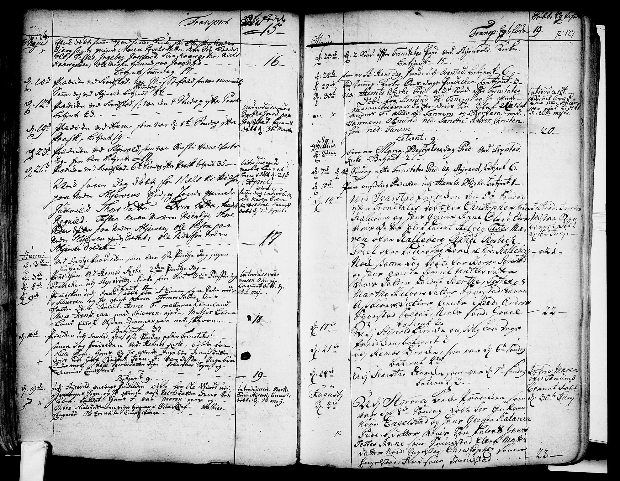 Lardal kirkebøker, AV/SAKO-A-350/F/Fa/L0003: Parish register (official) no. I 3, 1733-1815, p. 126-127