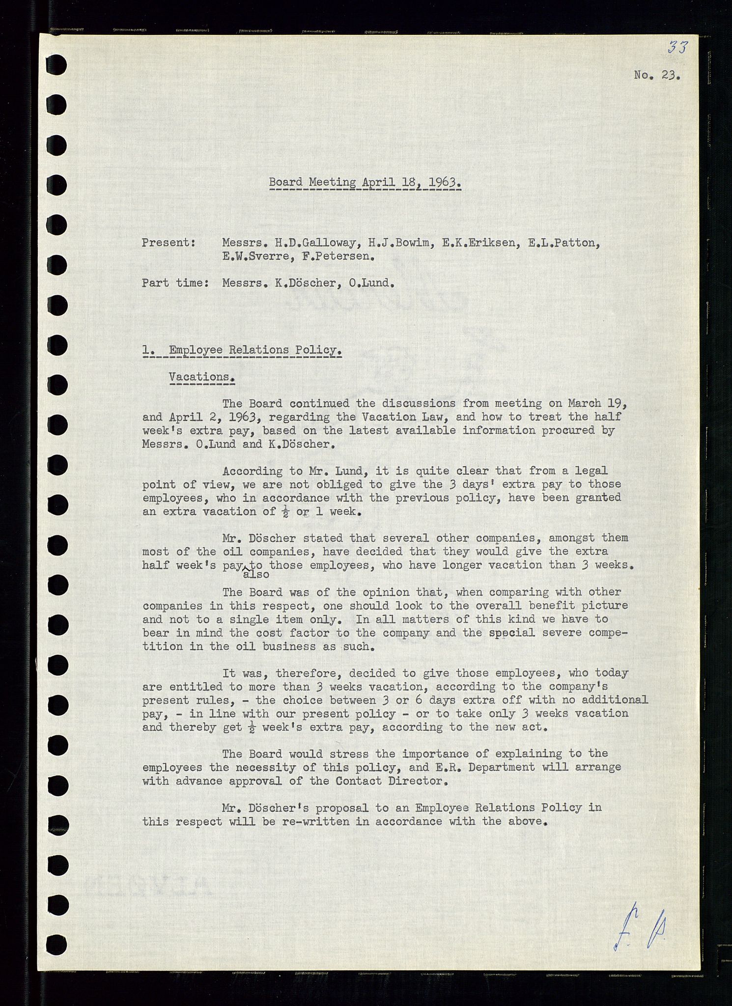 Pa 0982 - Esso Norge A/S, AV/SAST-A-100448/A/Aa/L0001/0004: Den administrerende direksjon Board minutes (styrereferater) / Den administrerende direksjon Board minutes (styrereferater), 1963-1964, p. 228