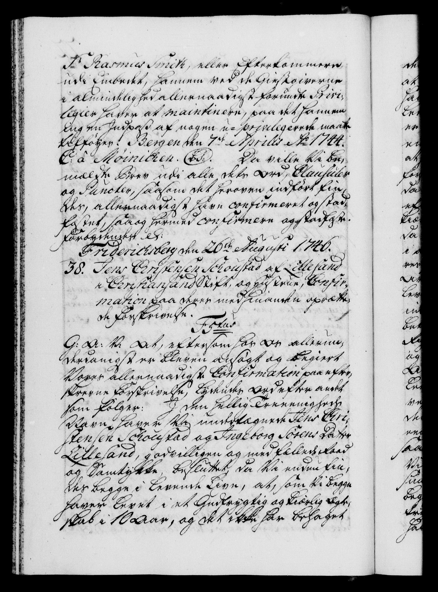 Danske Kanselli 1572-1799, AV/RA-EA-3023/F/Fc/Fca/Fcaa/L0035: Norske registre, 1746-1748, p. 22b