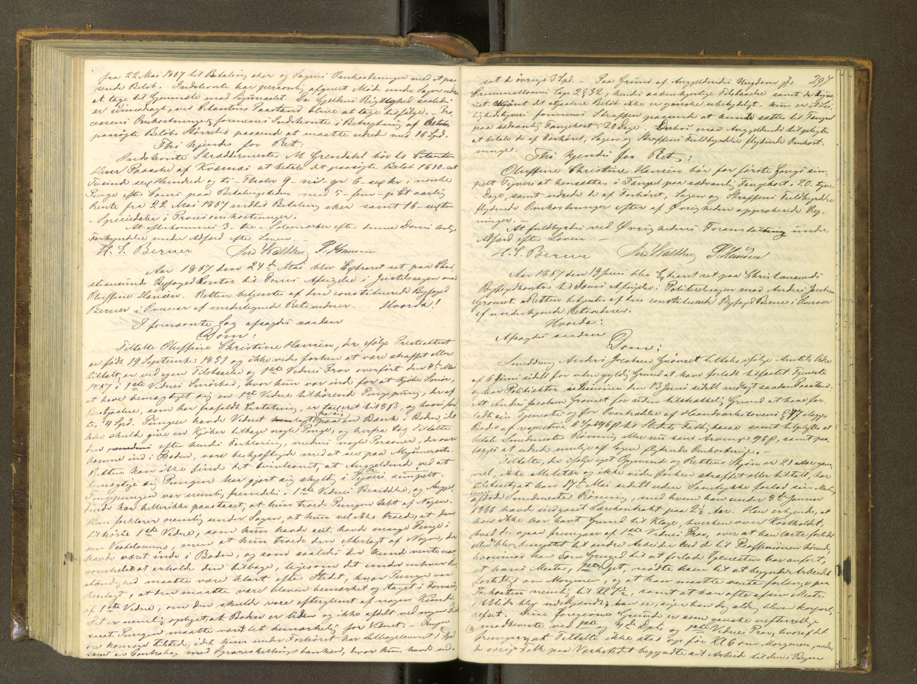 Kristiansund byfogd, AV/SAT-A-4587/A/04/L0003: Domprotokoll. Aut. 08.10.1861, 1861-1868, p. 296b-297a