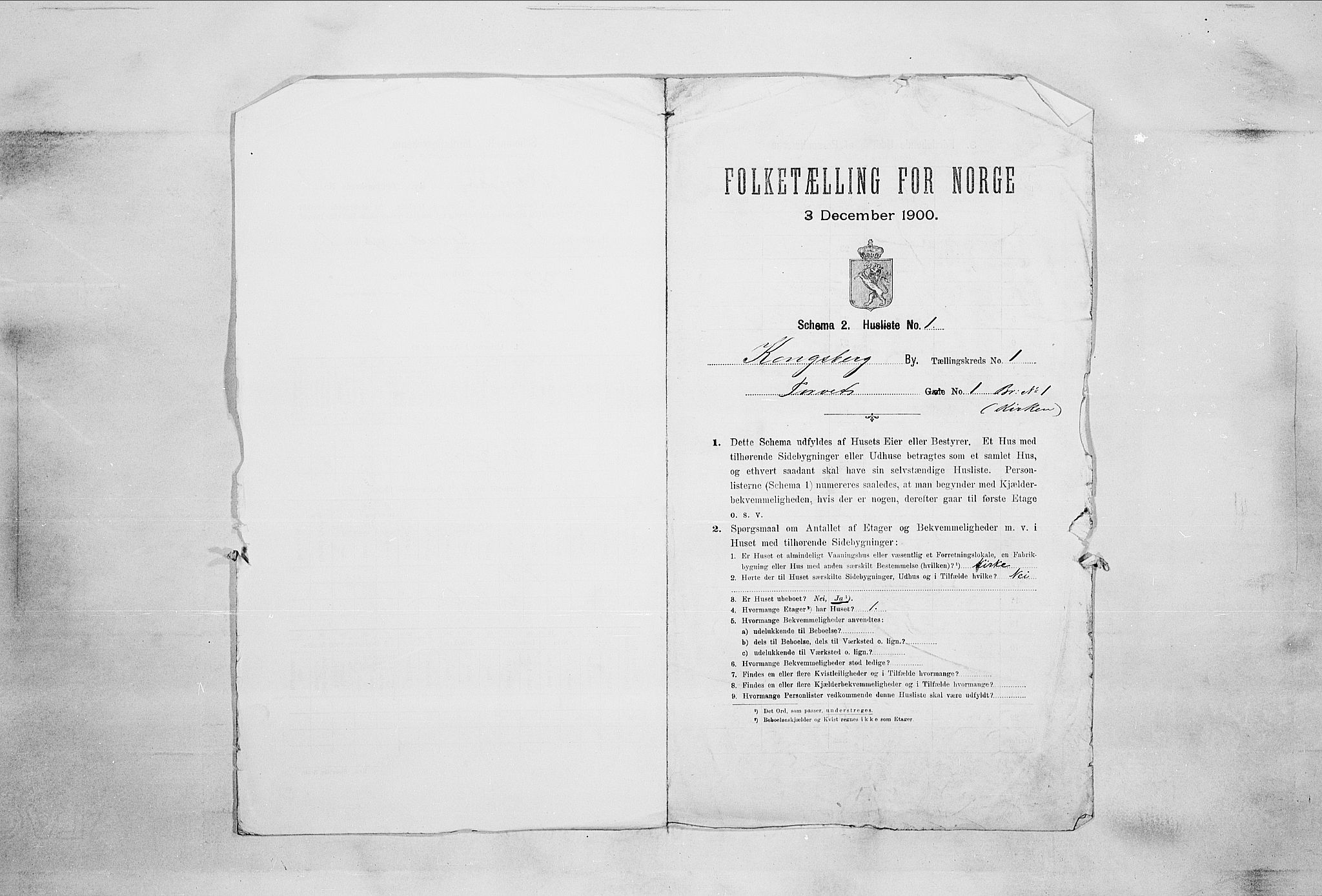 RA, 1900 census for Kongsberg, 1900, p. 52