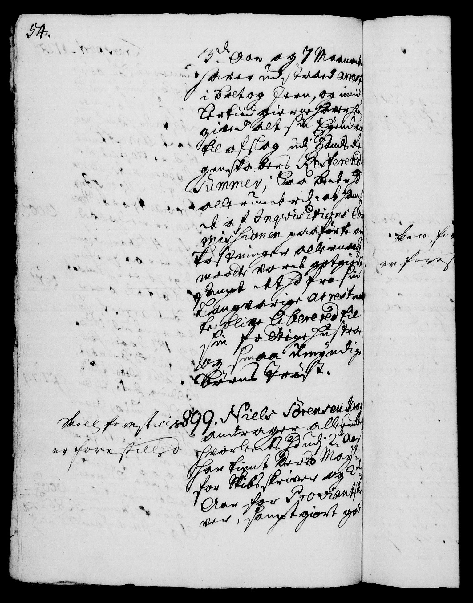 Rentekammeret, Kammerkanselliet, RA/EA-3111/G/Gh/Gha/L0004: Norsk ekstraktmemorialprotokoll, sak. 766-941 (merket RK 53.49), 1721, p. 54