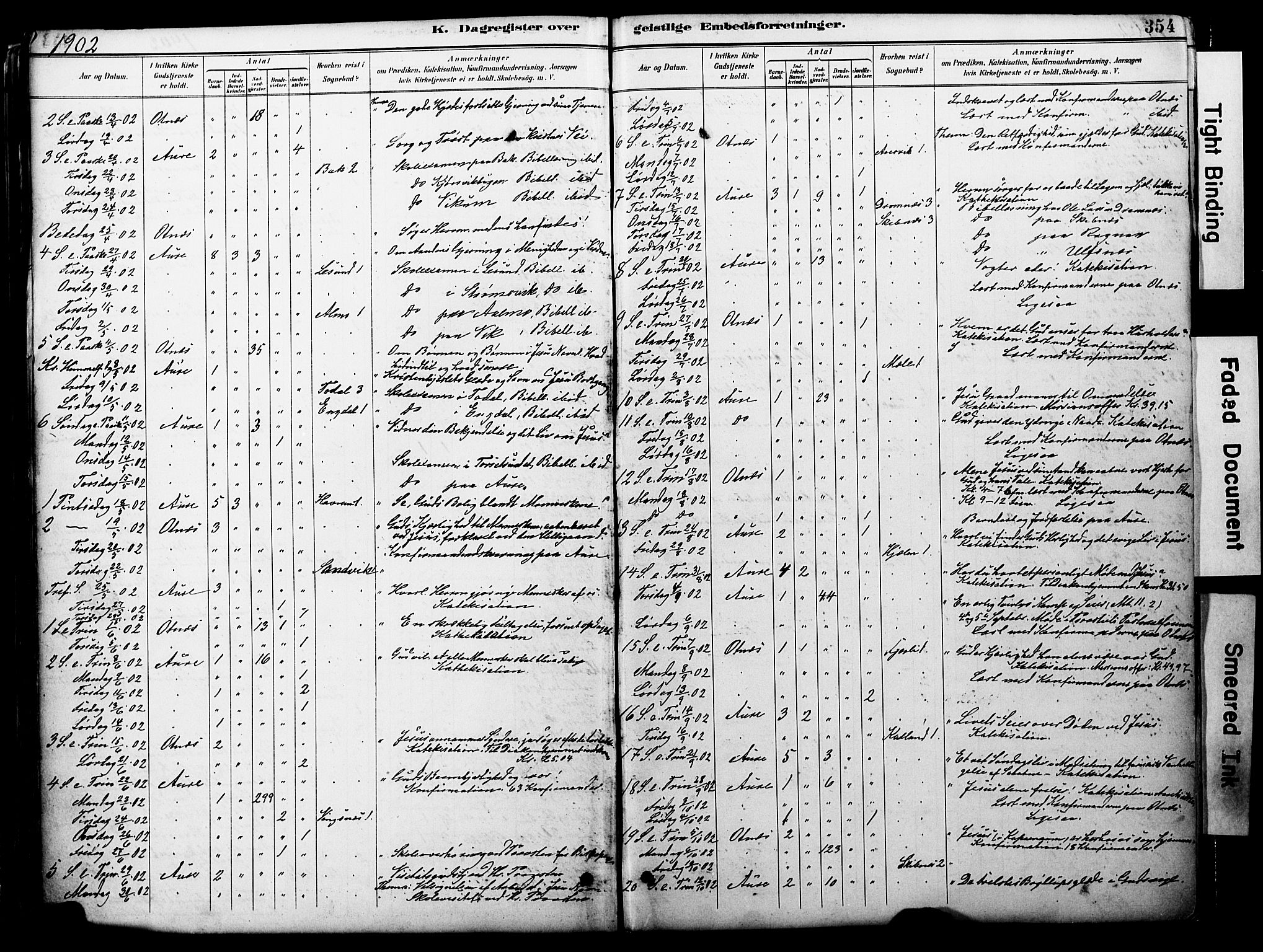 Ministerialprotokoller, klokkerbøker og fødselsregistre - Møre og Romsdal, AV/SAT-A-1454/578/L0907: Parish register (official) no. 578A06, 1887-1904, p. 354