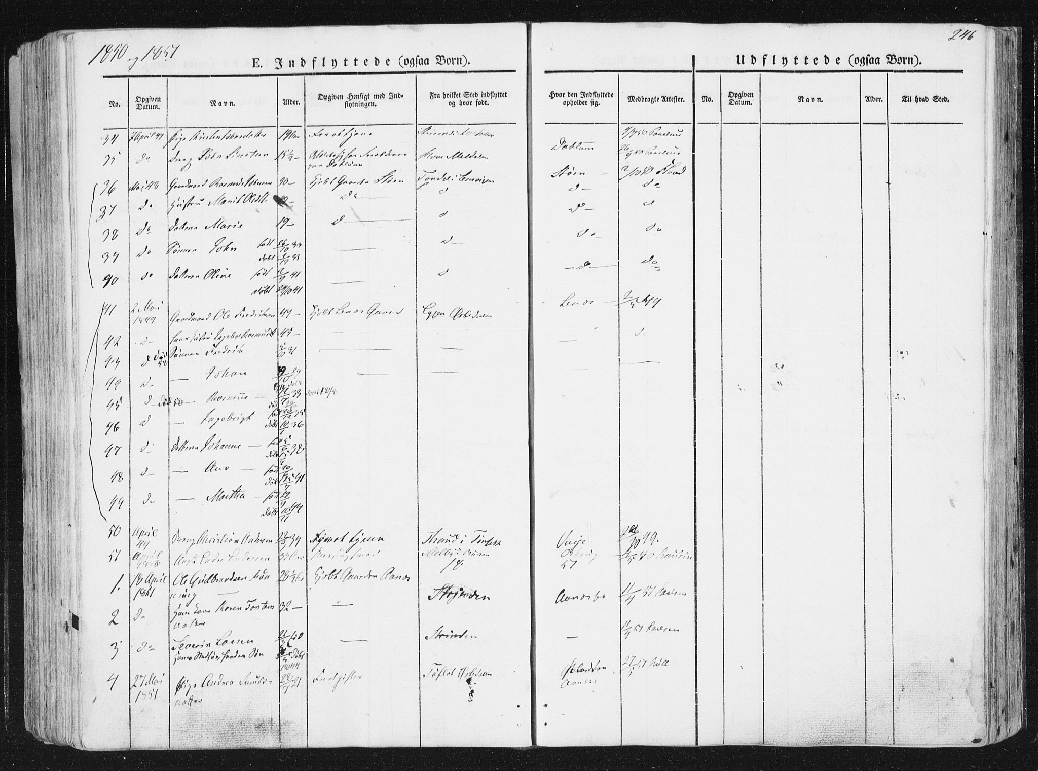 Ministerialprotokoller, klokkerbøker og fødselsregistre - Sør-Trøndelag, SAT/A-1456/630/L0493: Parish register (official) no. 630A06, 1841-1851, p. 246